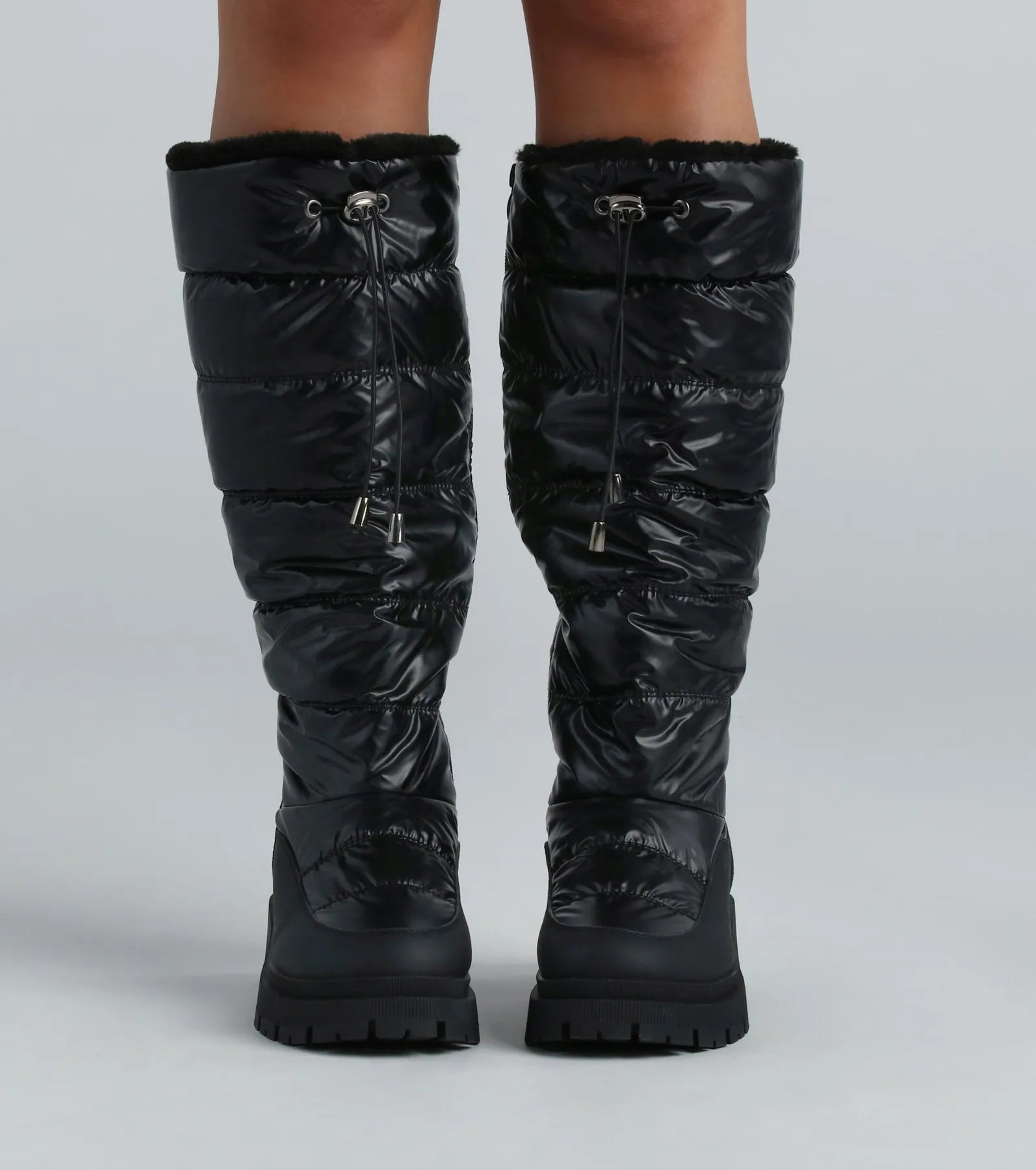 Keep Up With Me Puffer Under-The-Knee Boots