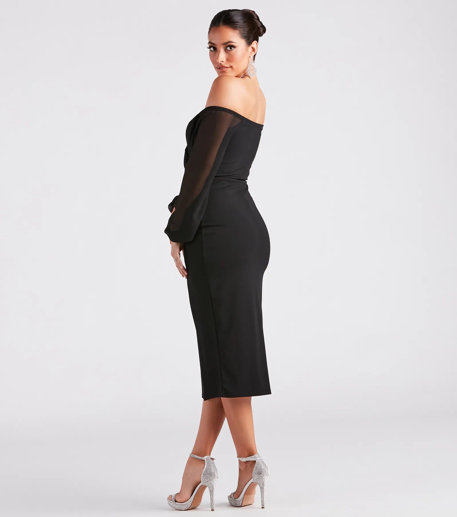 Jolene Formal Chiffon Off-The-Shoulder Dress