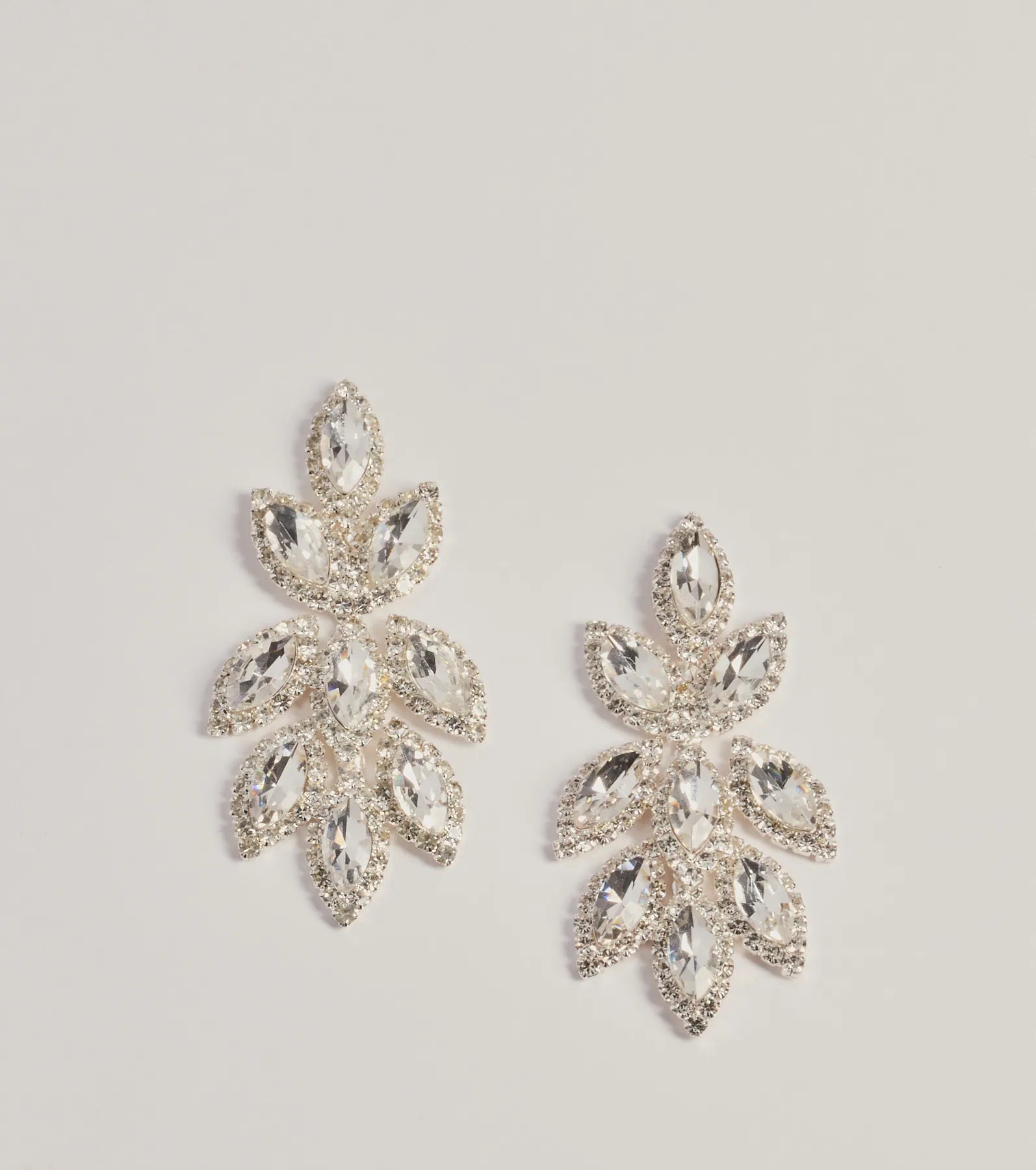 Reign With Glamour Gemstone Leaf Drop Earrings