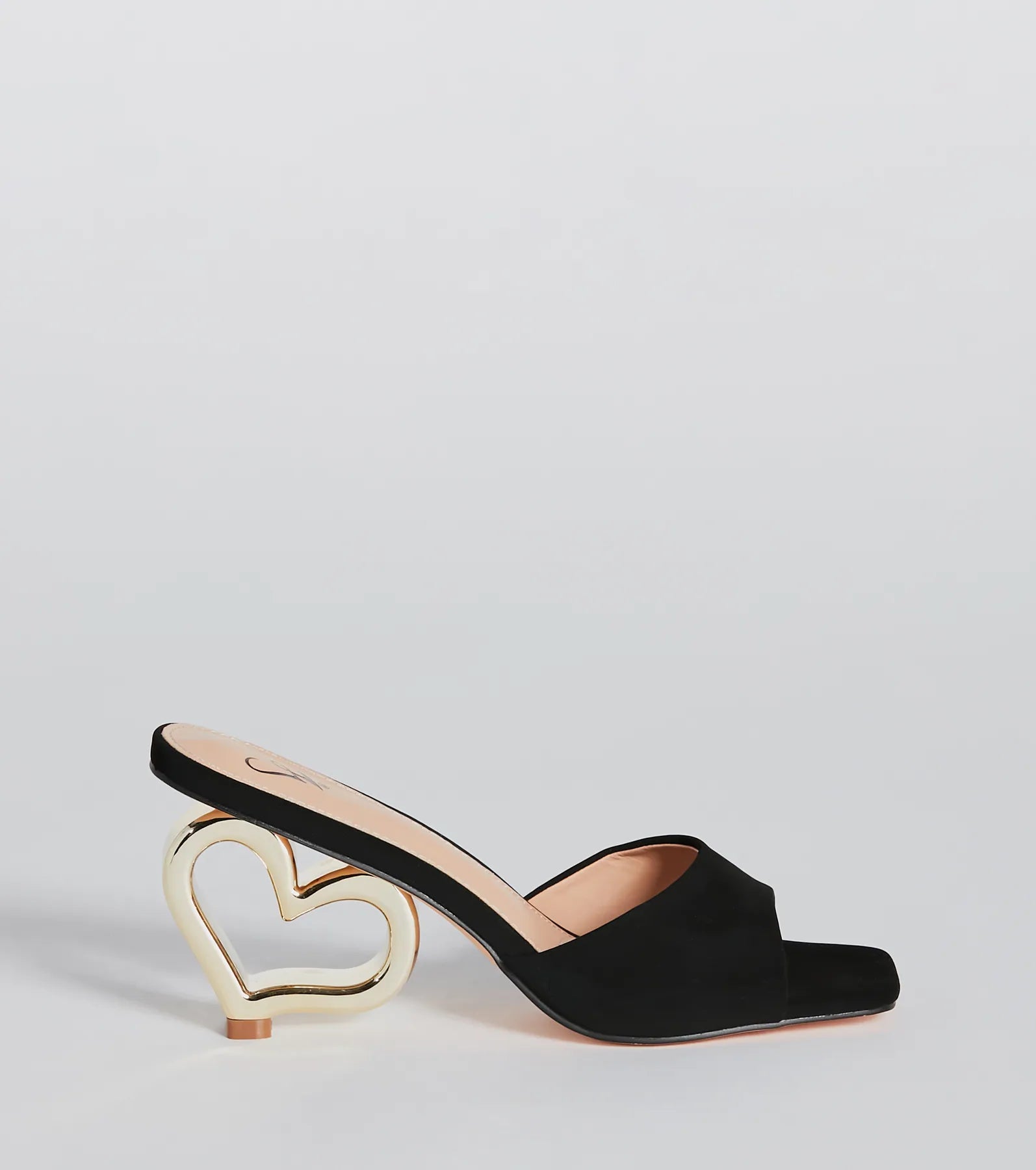 Desires Of The Heart Heel Nubuck Mules