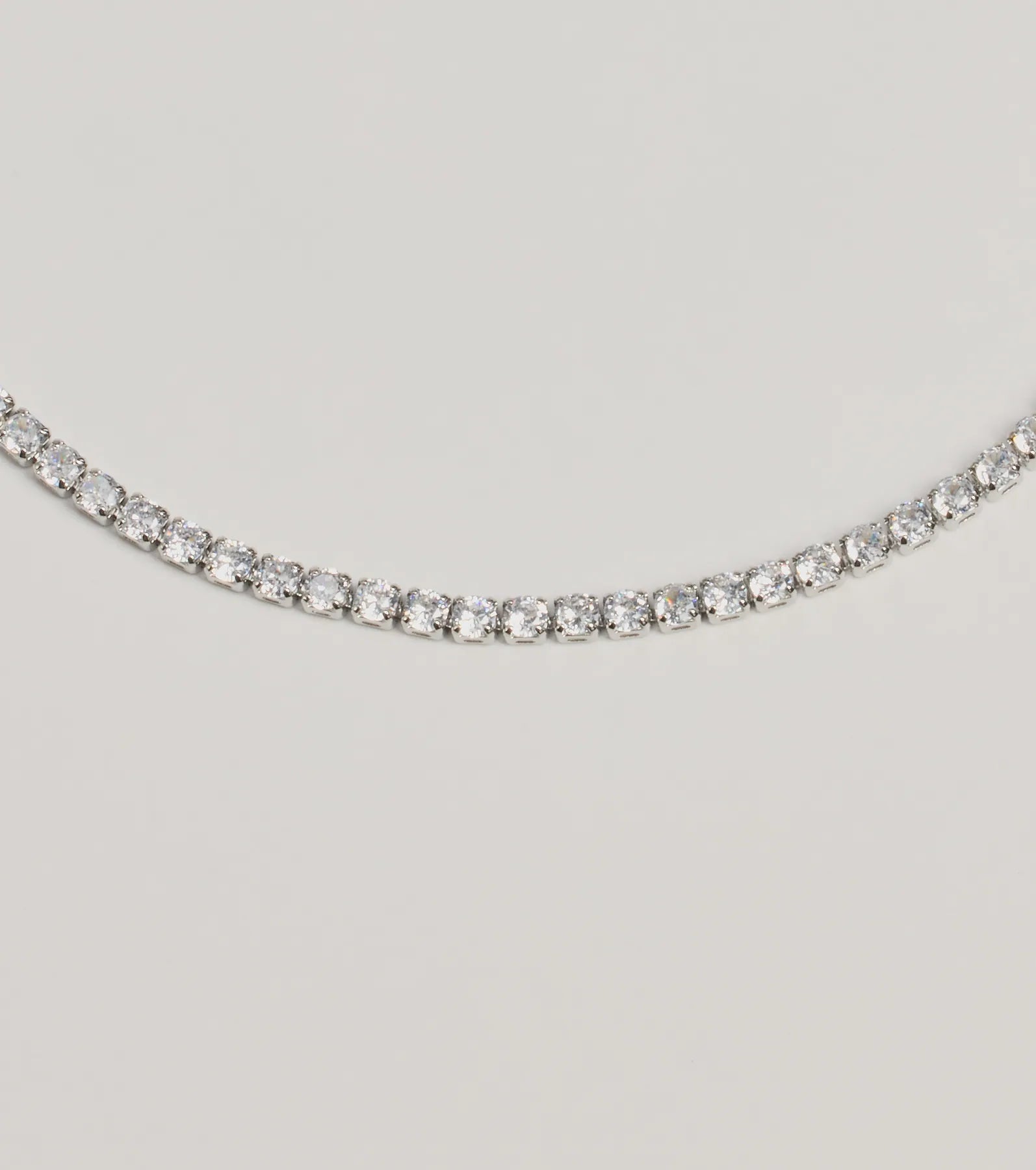 Sparkling Beauty Cubic Zirconia Tennis Necklace