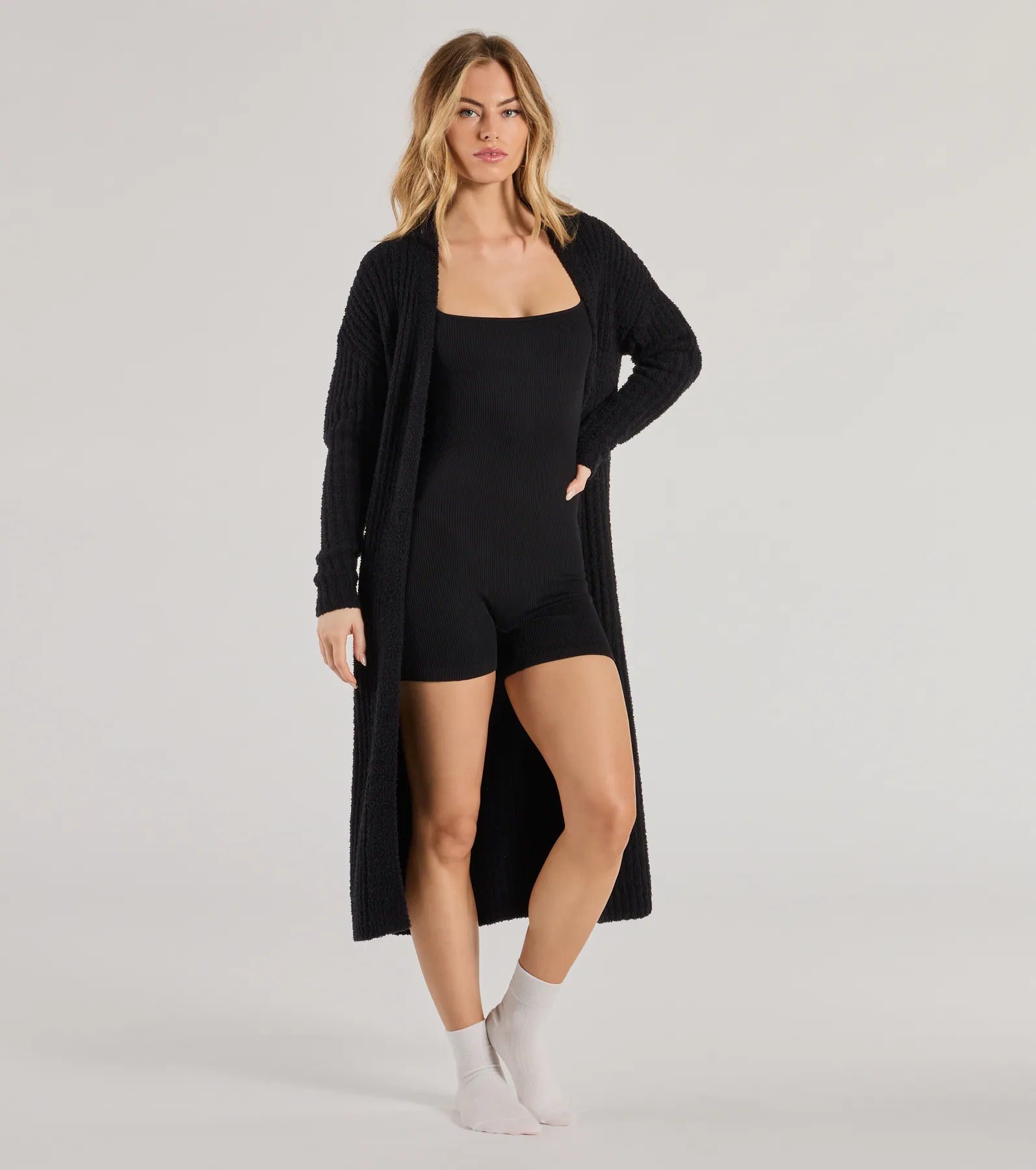 Cozy Layers Chenille Knit Long Sleeve Duster