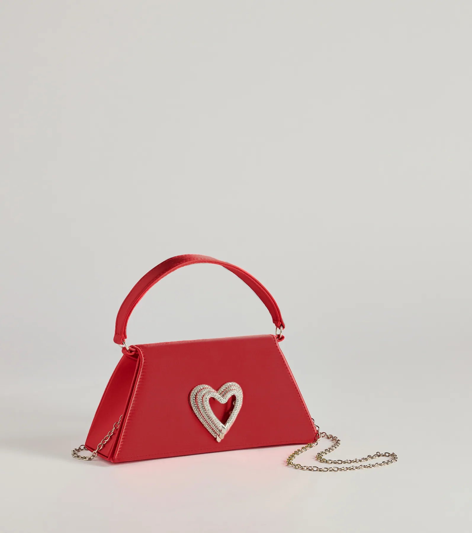 Sparkle Romance Rhinestone Heart Handbag