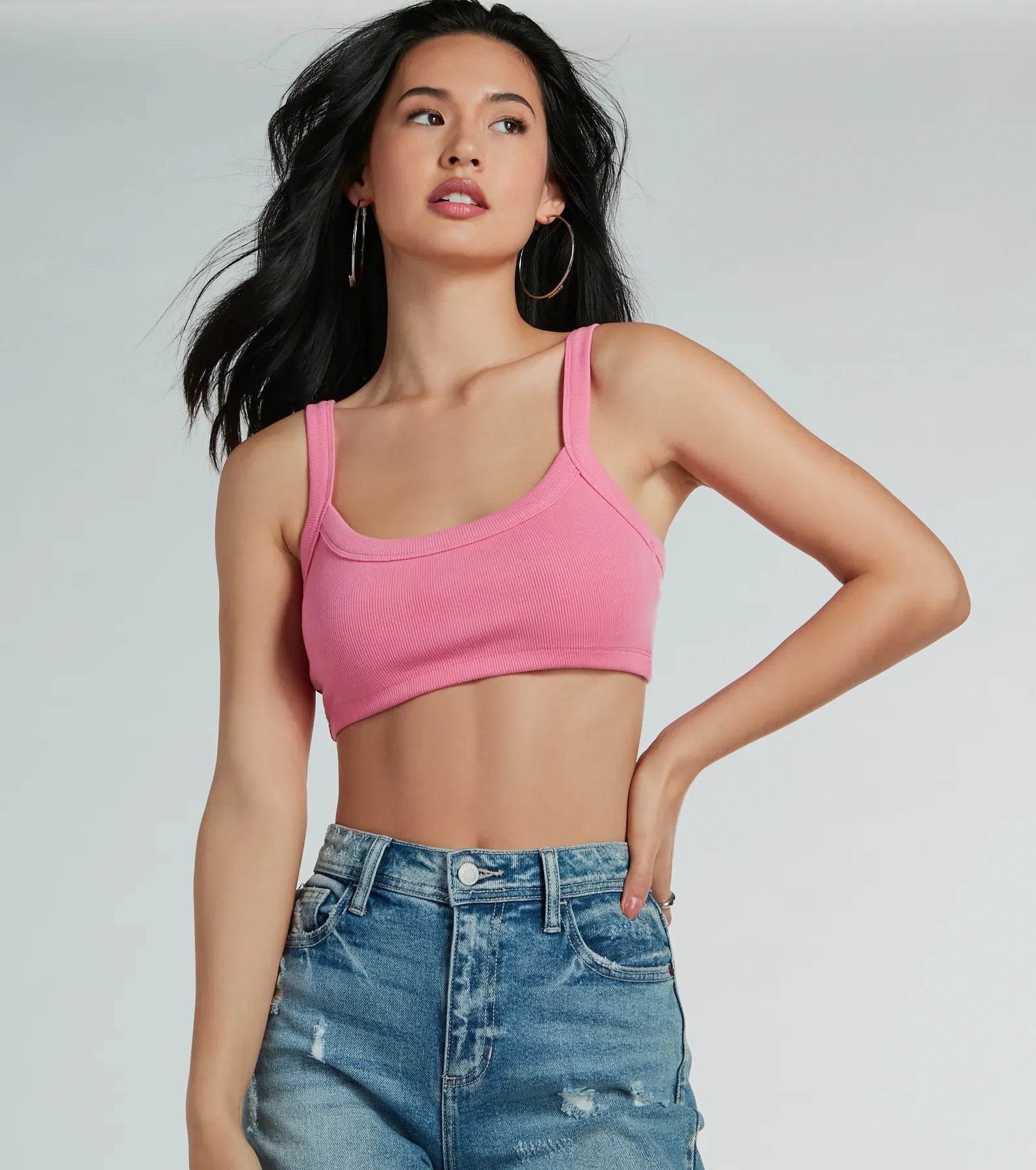 Effortless Essential Ribbed Knit Tank Bralette