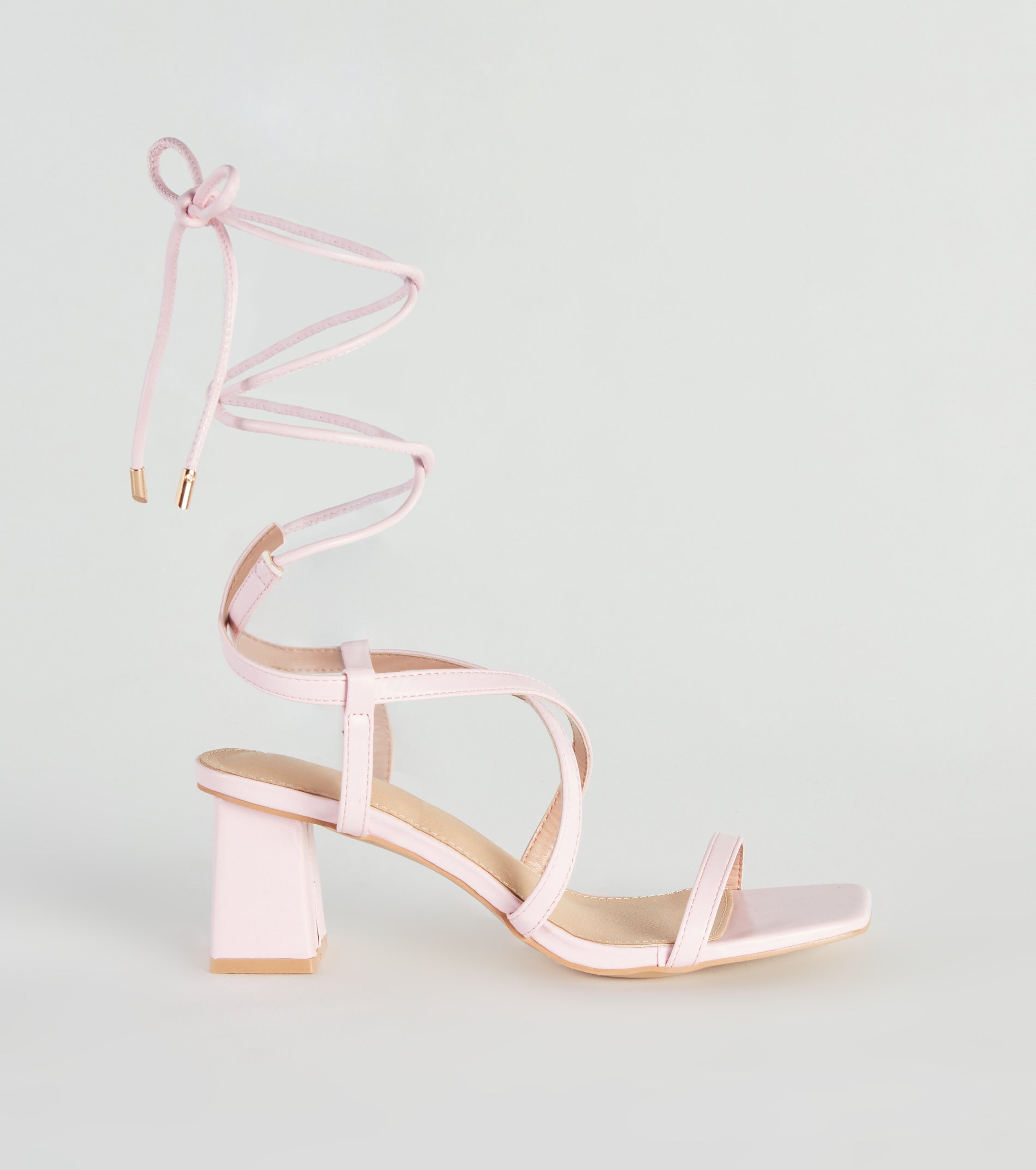 Catch Me If You Can Lace-Up Block Heels