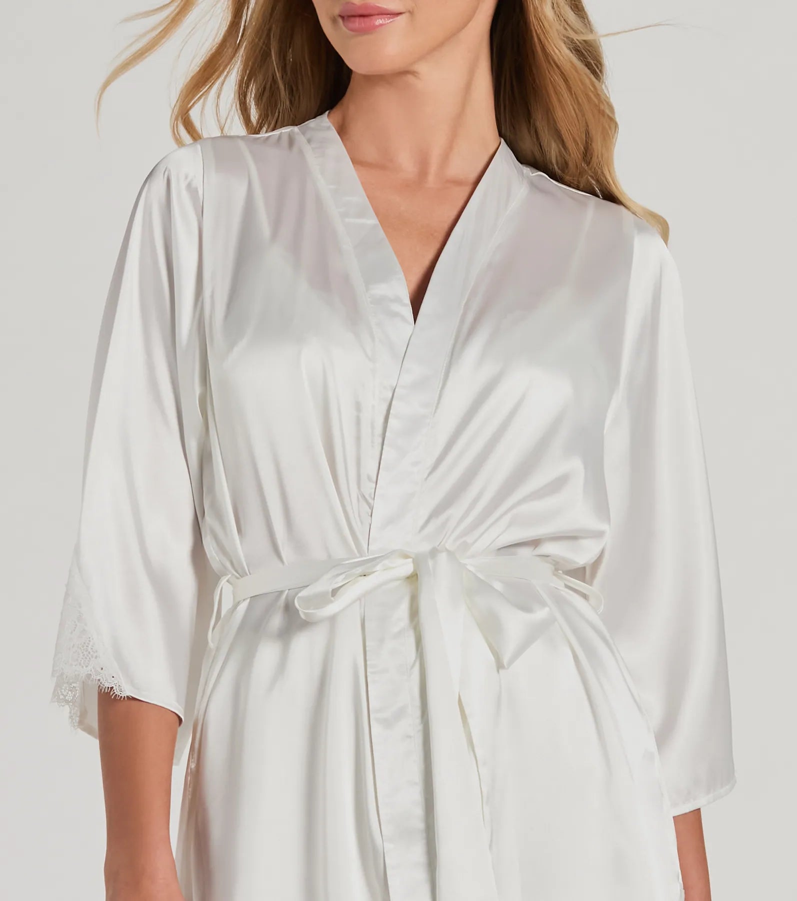 Say I Do Silky Satin And Lace Robe