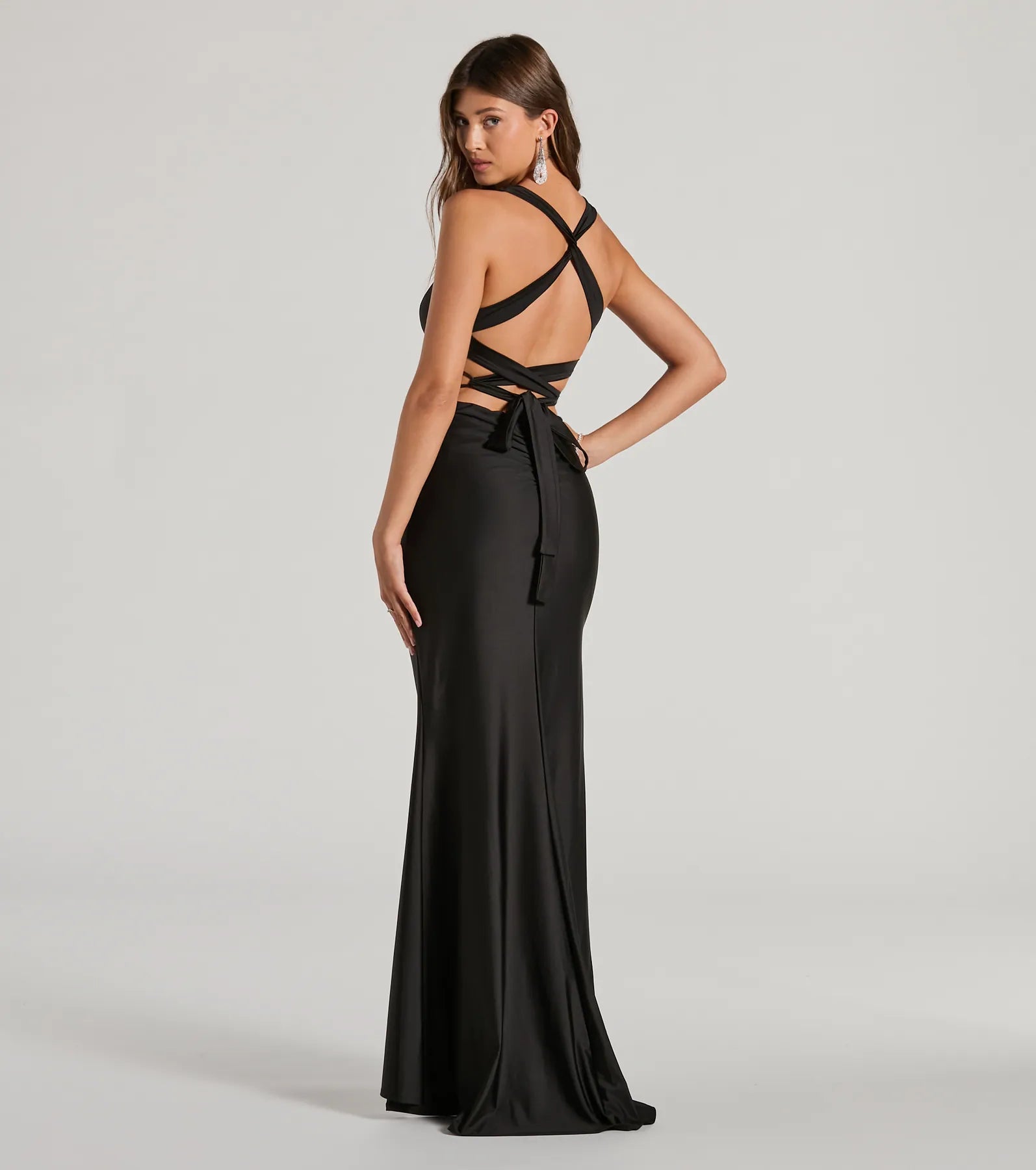 Jianne Formal Lace-Up Back Long Dress