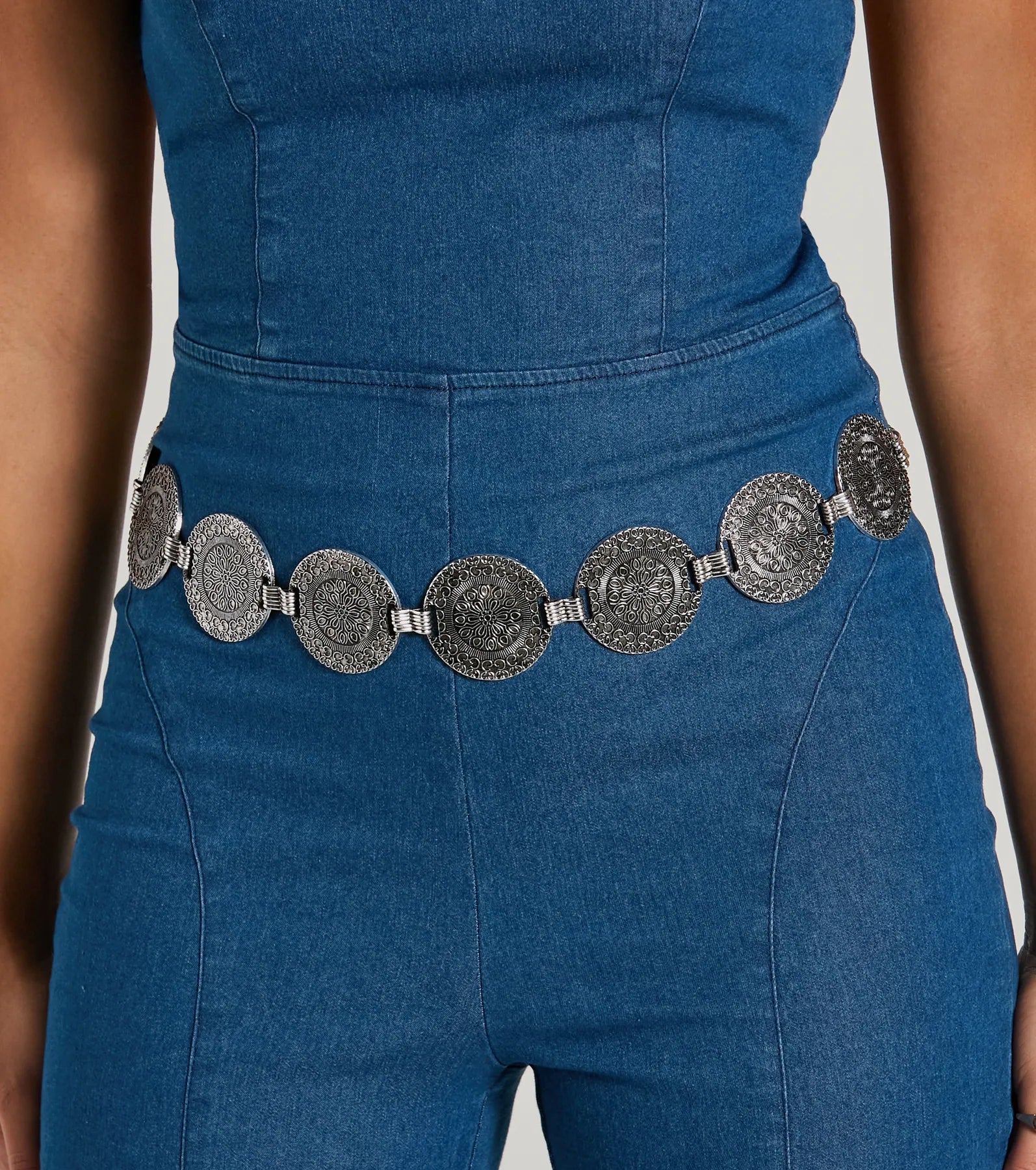 Bohemian Flair Medallion Chain Belt