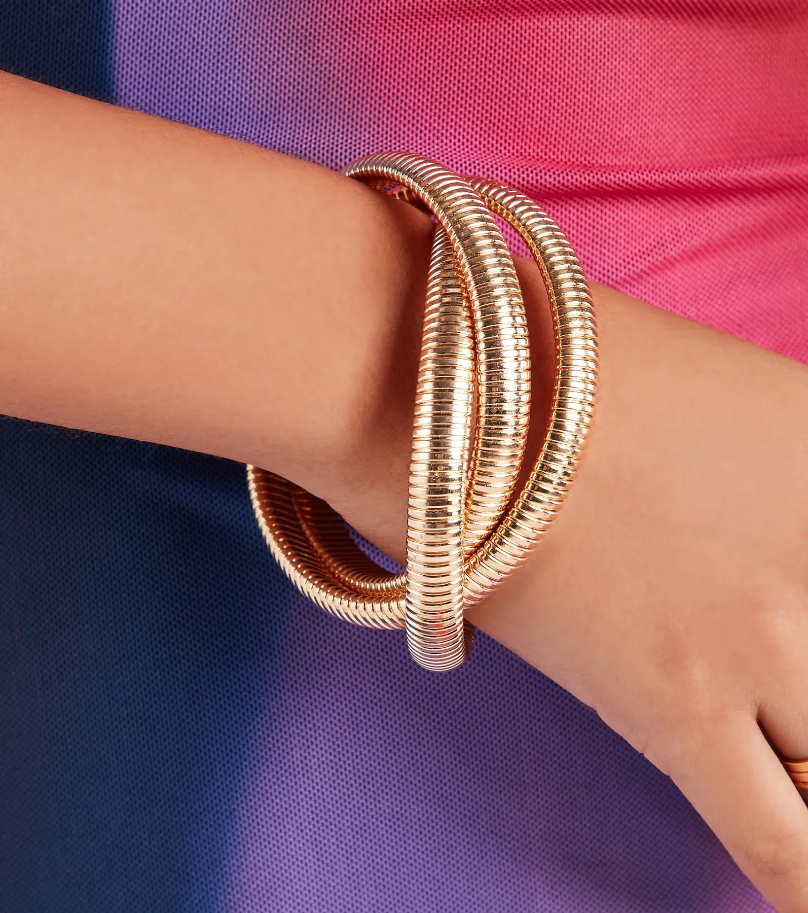 Stellar Style Twisted Bangle Bracelet