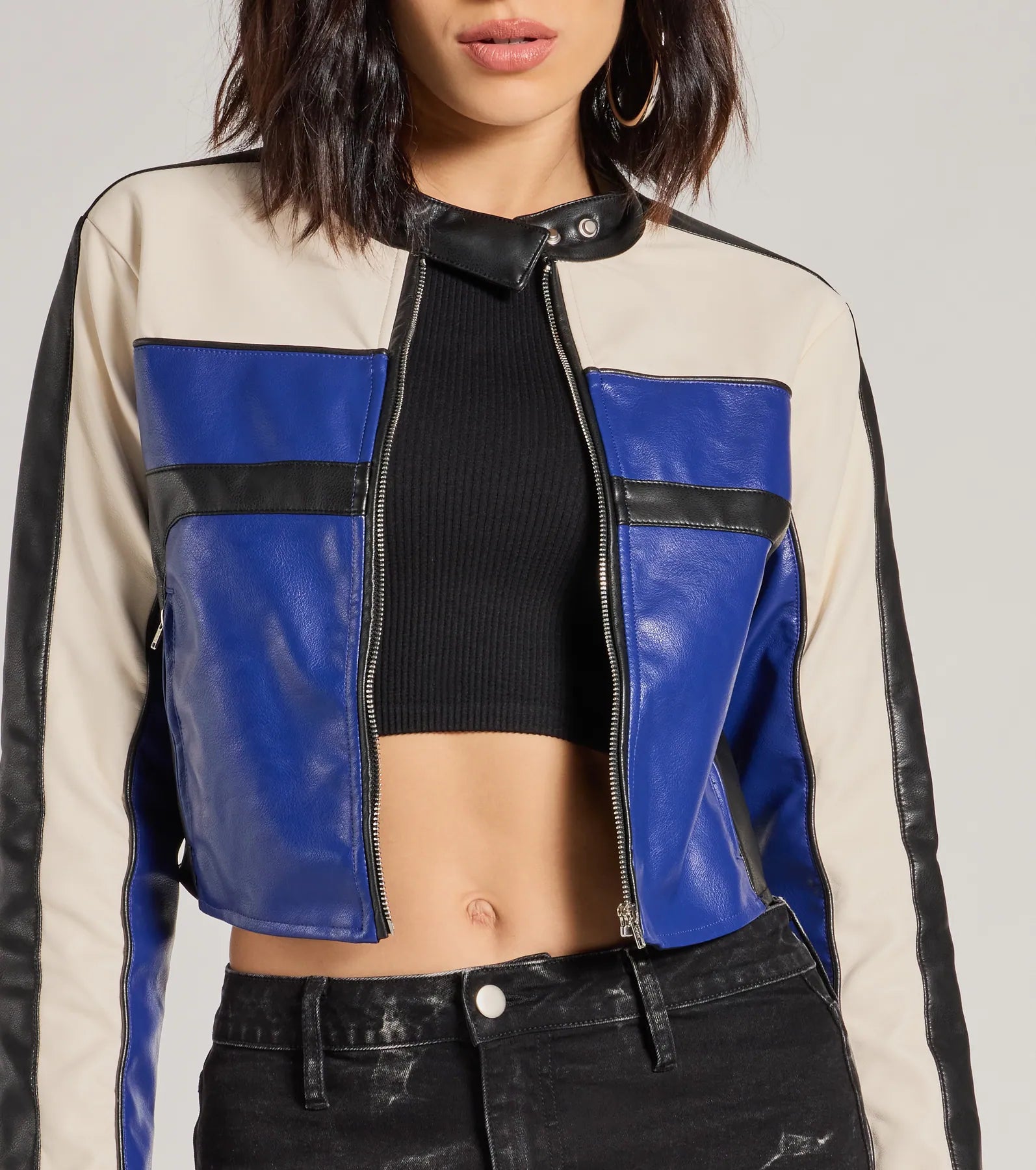 Ride In Style Faux Leather Moto Crop Jacket