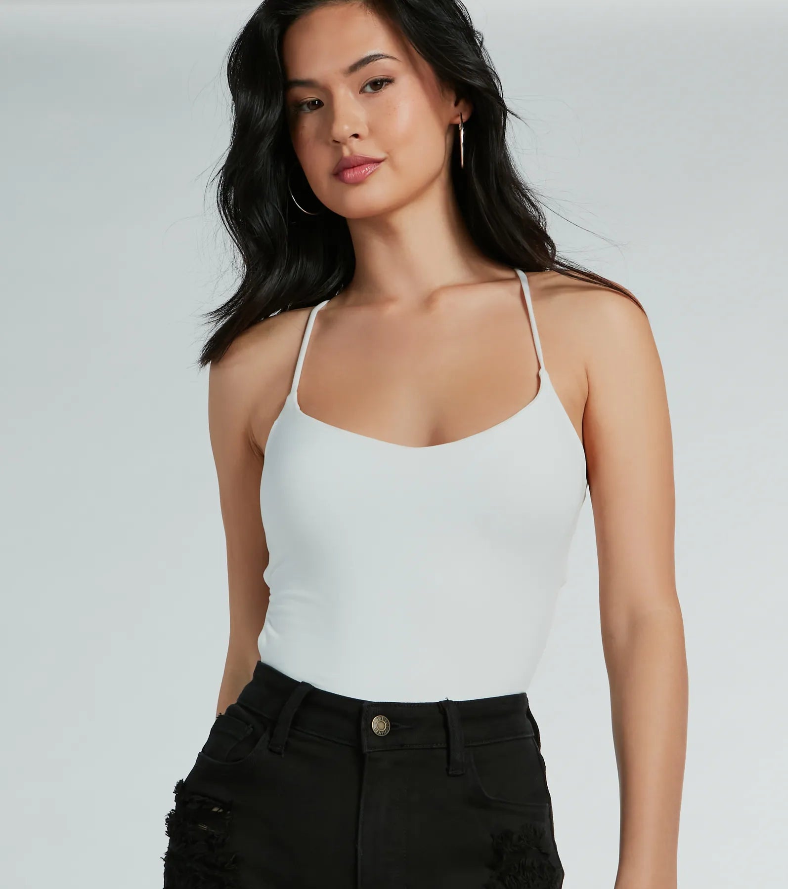 Night-Out Allure Strappy Back Knit Bodysuit