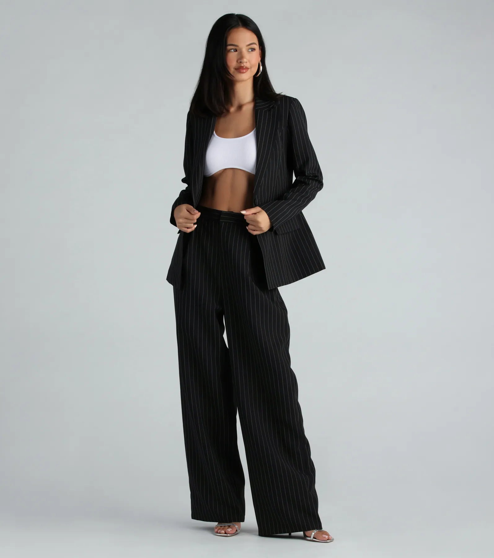 Iconic Vibes Pinstripe Blazer