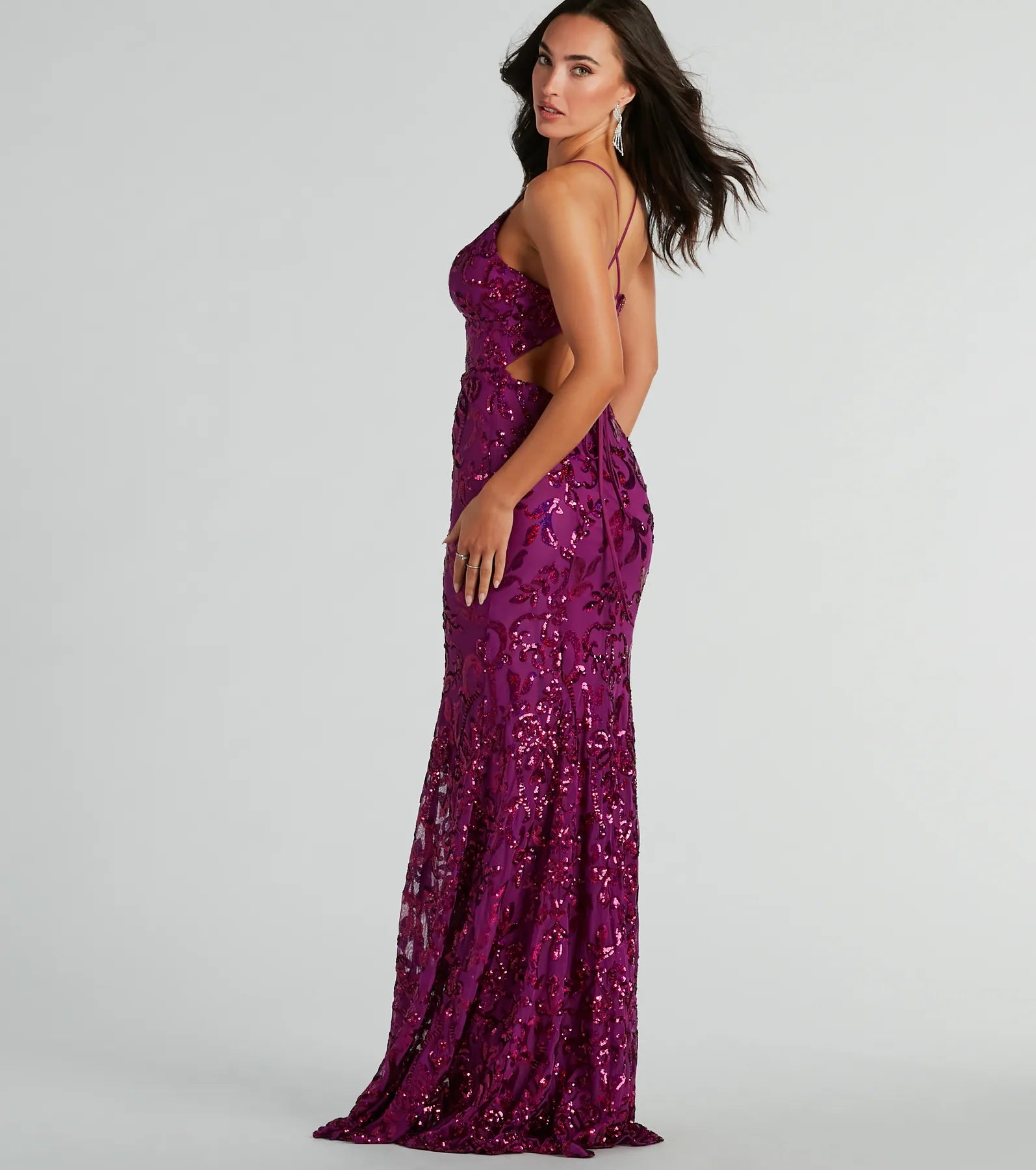 Emma Strappy Back Sequin Mermaid Dress