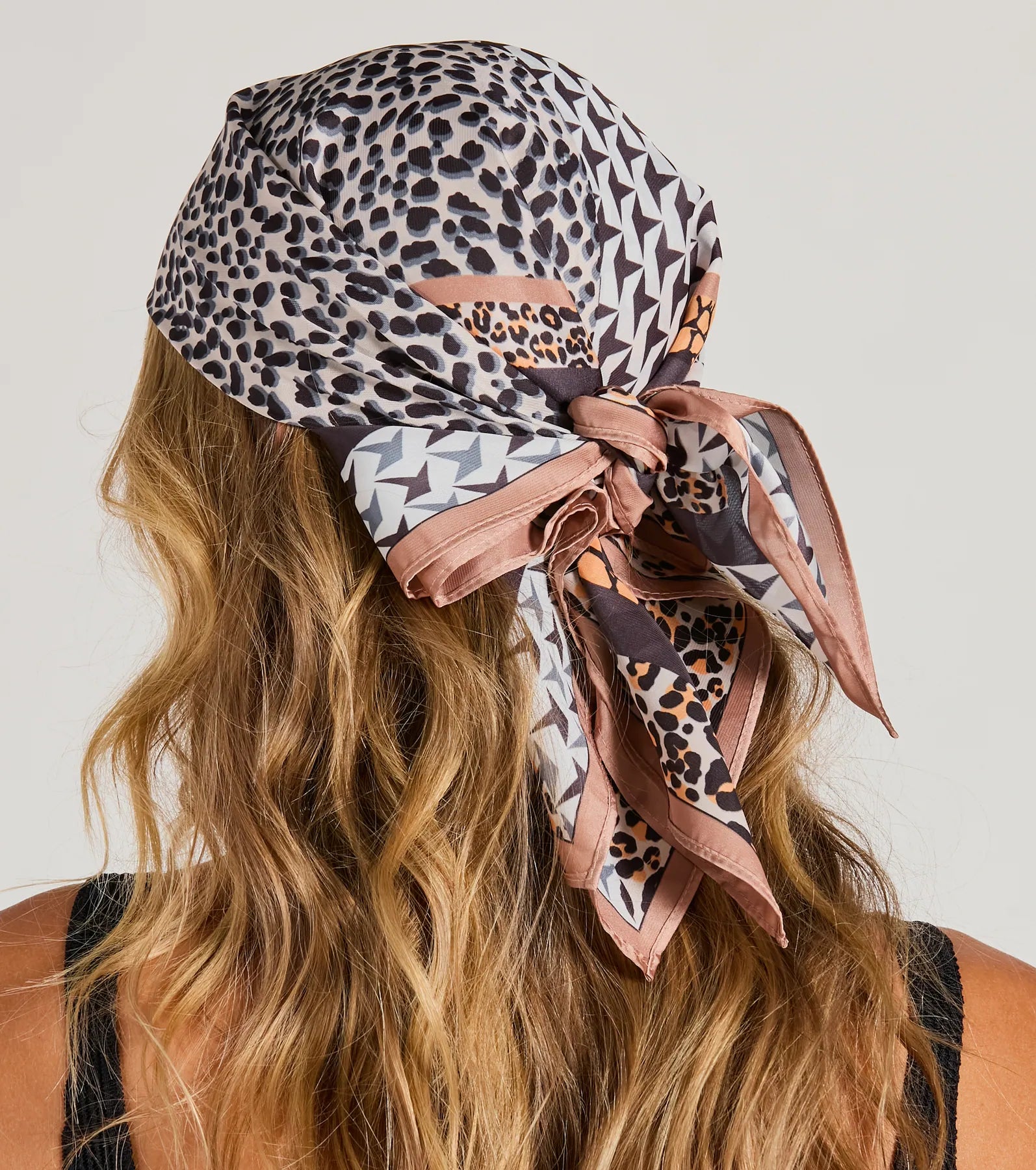 Boho Beauty Multi-Print Satin Scarf