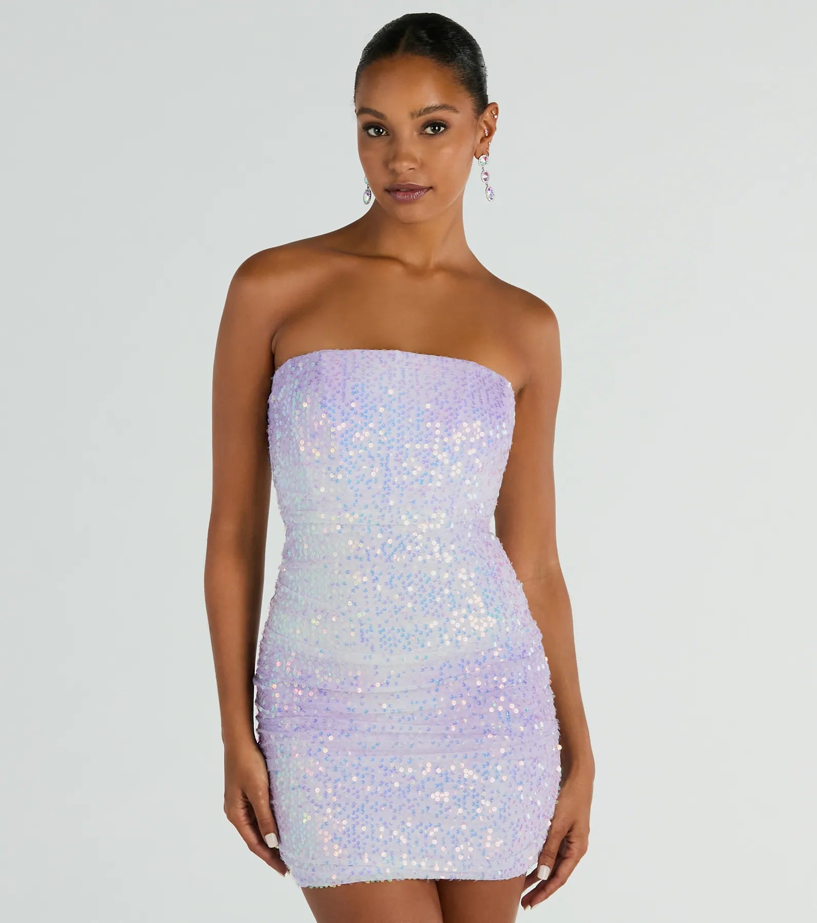 Enchanting Muse Iridescent Sequin Mini Dress