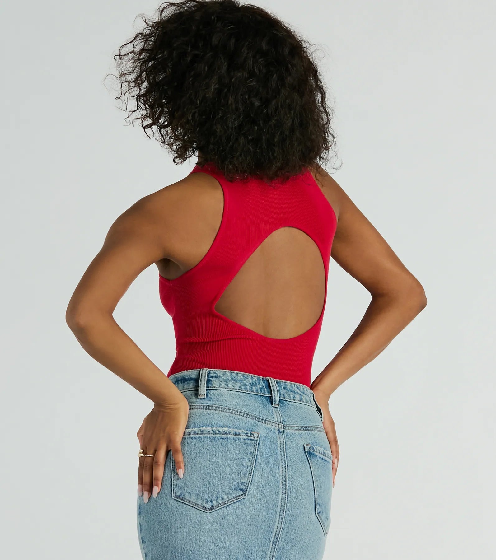 Sexy Comeback Sleeveless Cutout Back Bodysuit