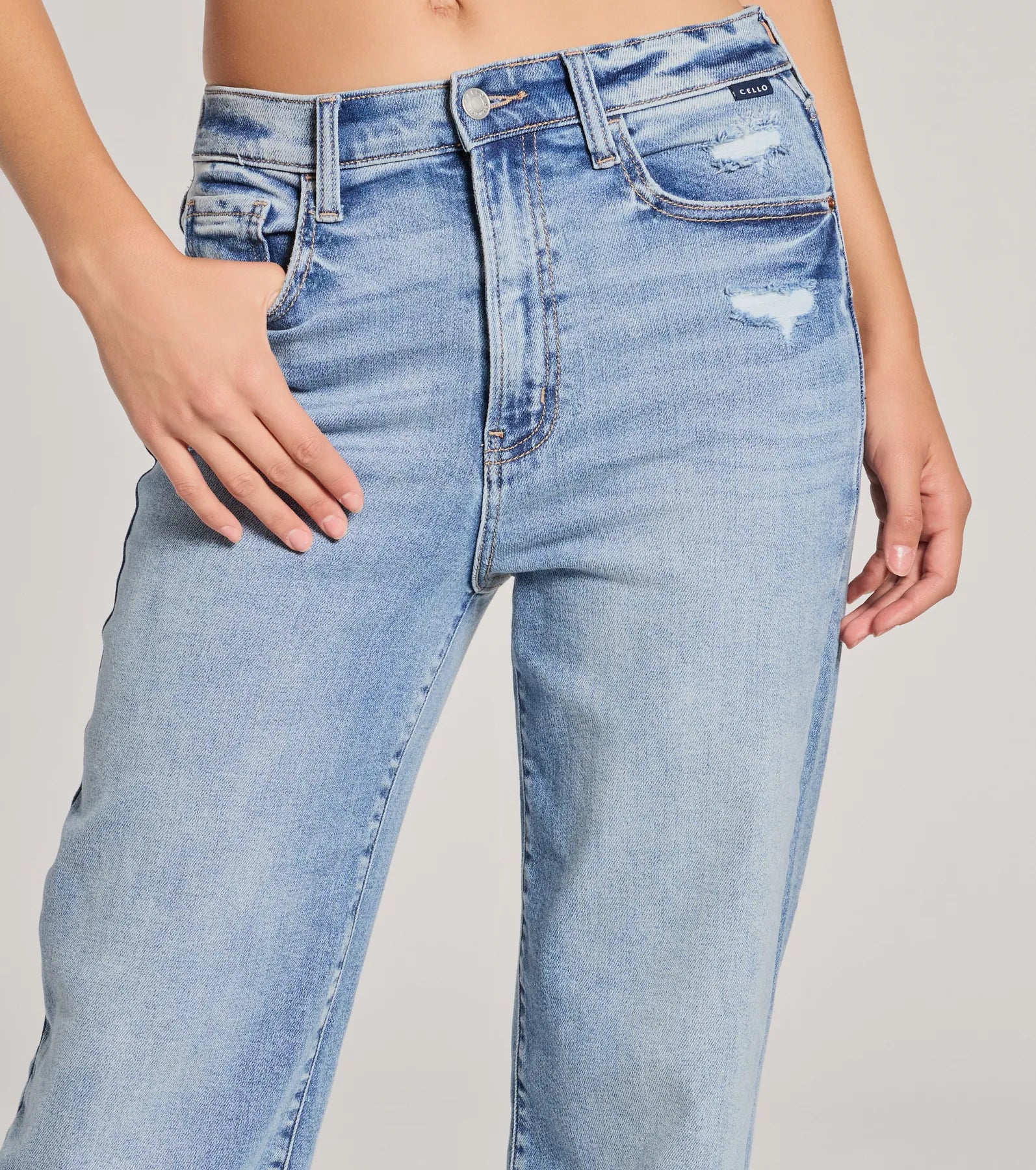 Basic Vibes High-Rise Straight-Leg Denim Jeans