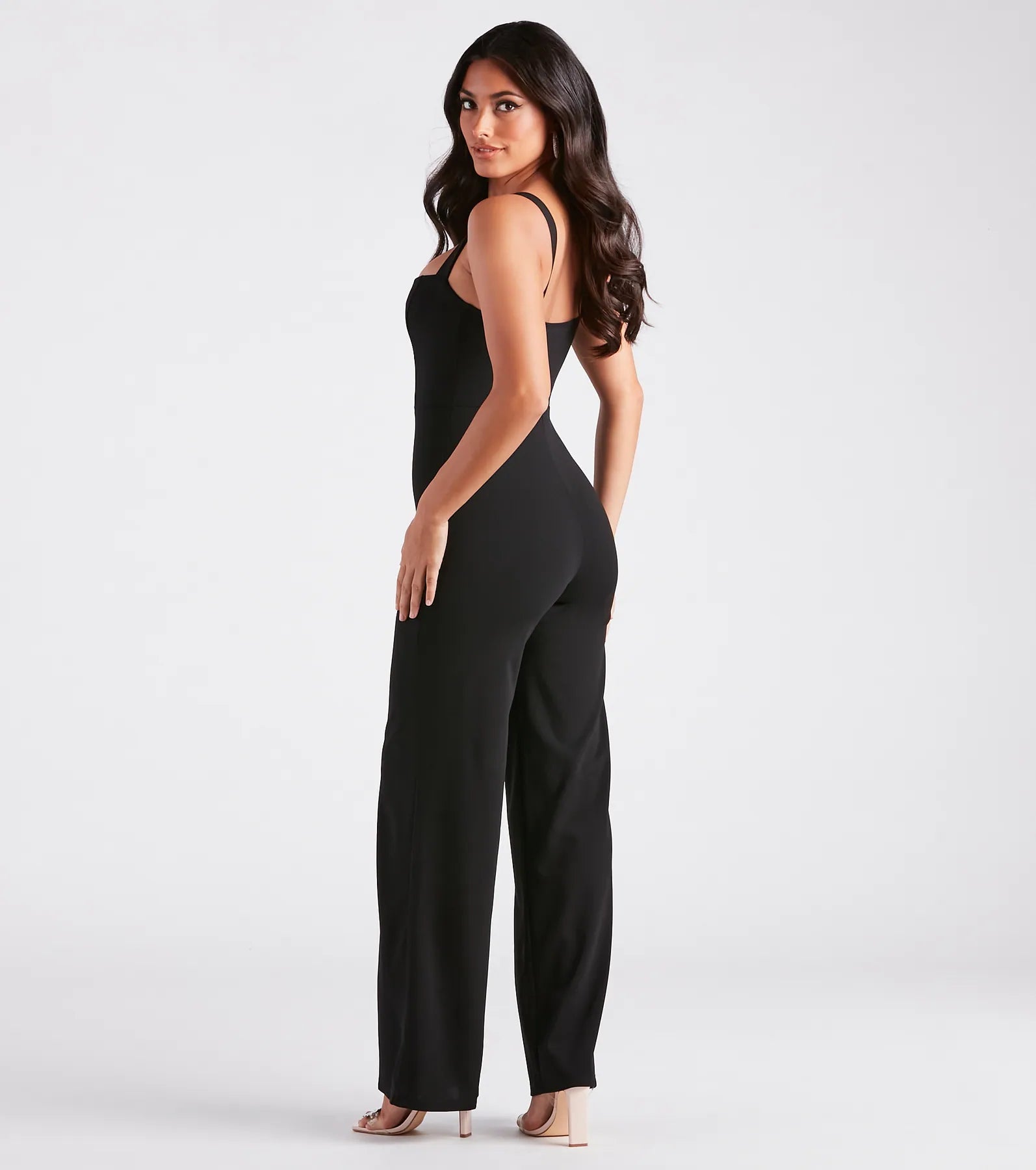 Laced Up In Chic Style Sleeveless Jumpsuit