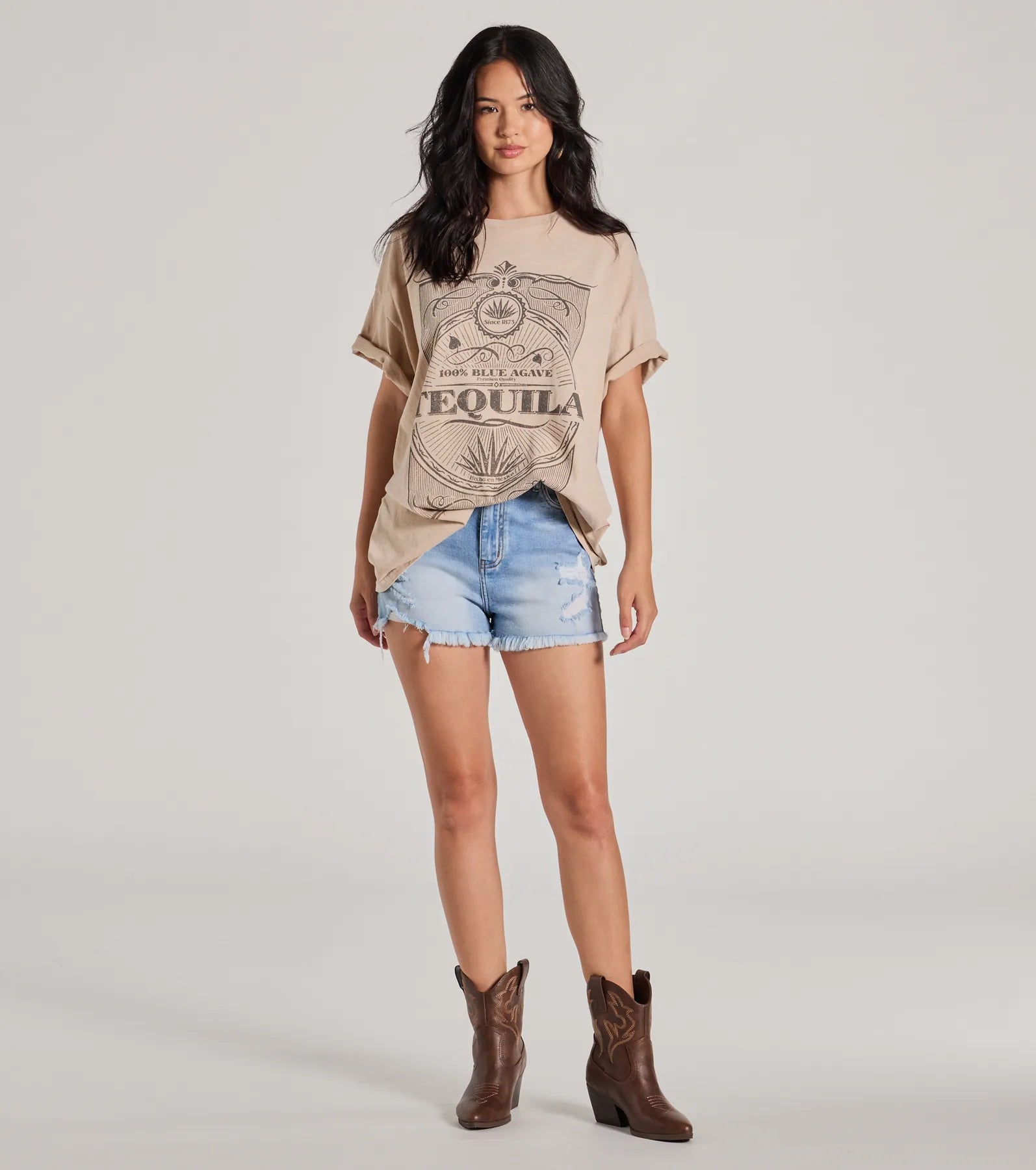 Tequila Time Oversized Graphic Tee