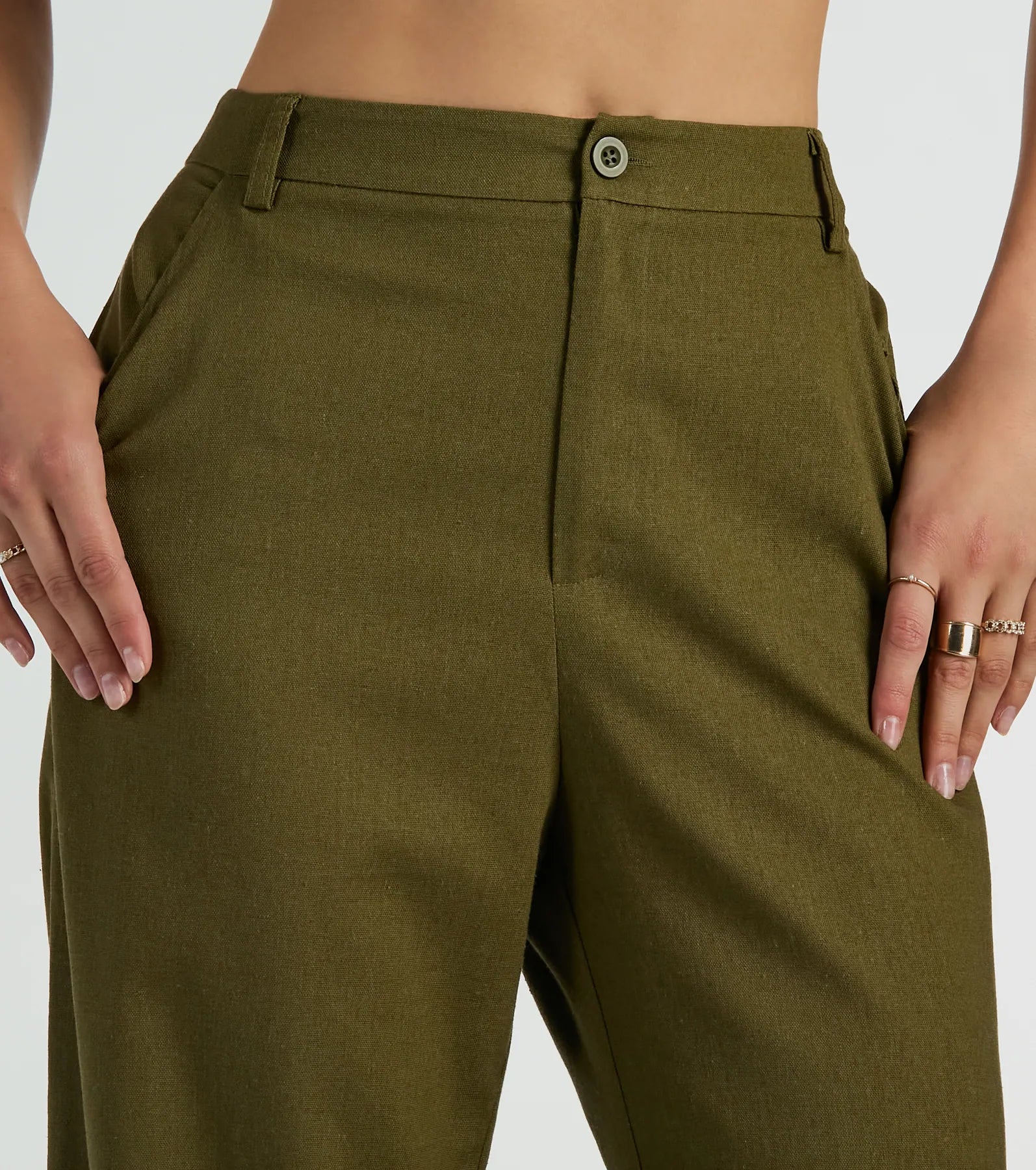 Cutest Babe Wide Leg Linen Trouser Pants