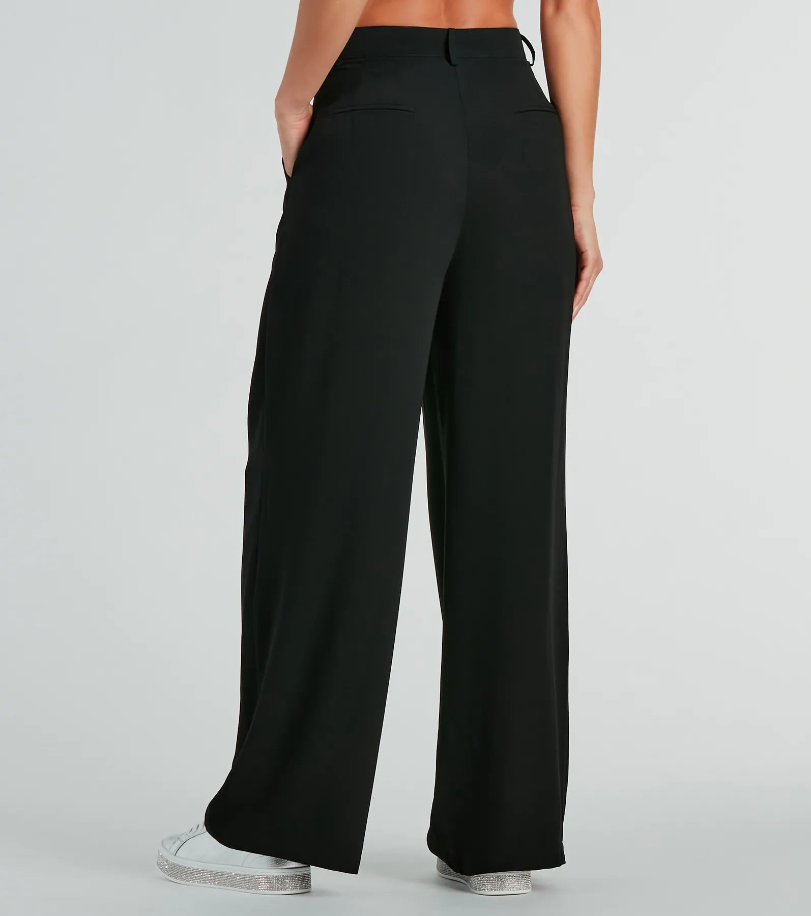 Like Clockwork High-Rise Wide-Leg Trouser Pants