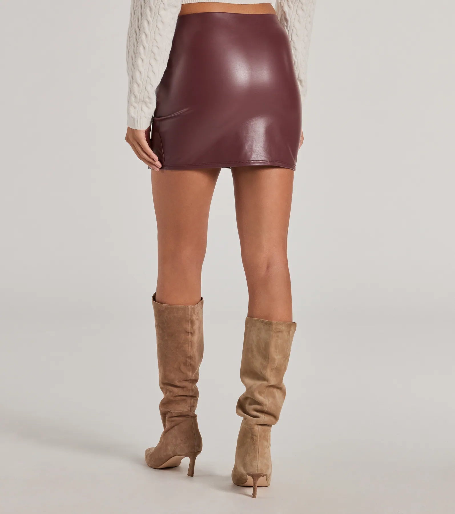 Bold Allure Faux Leather Mini Skirt