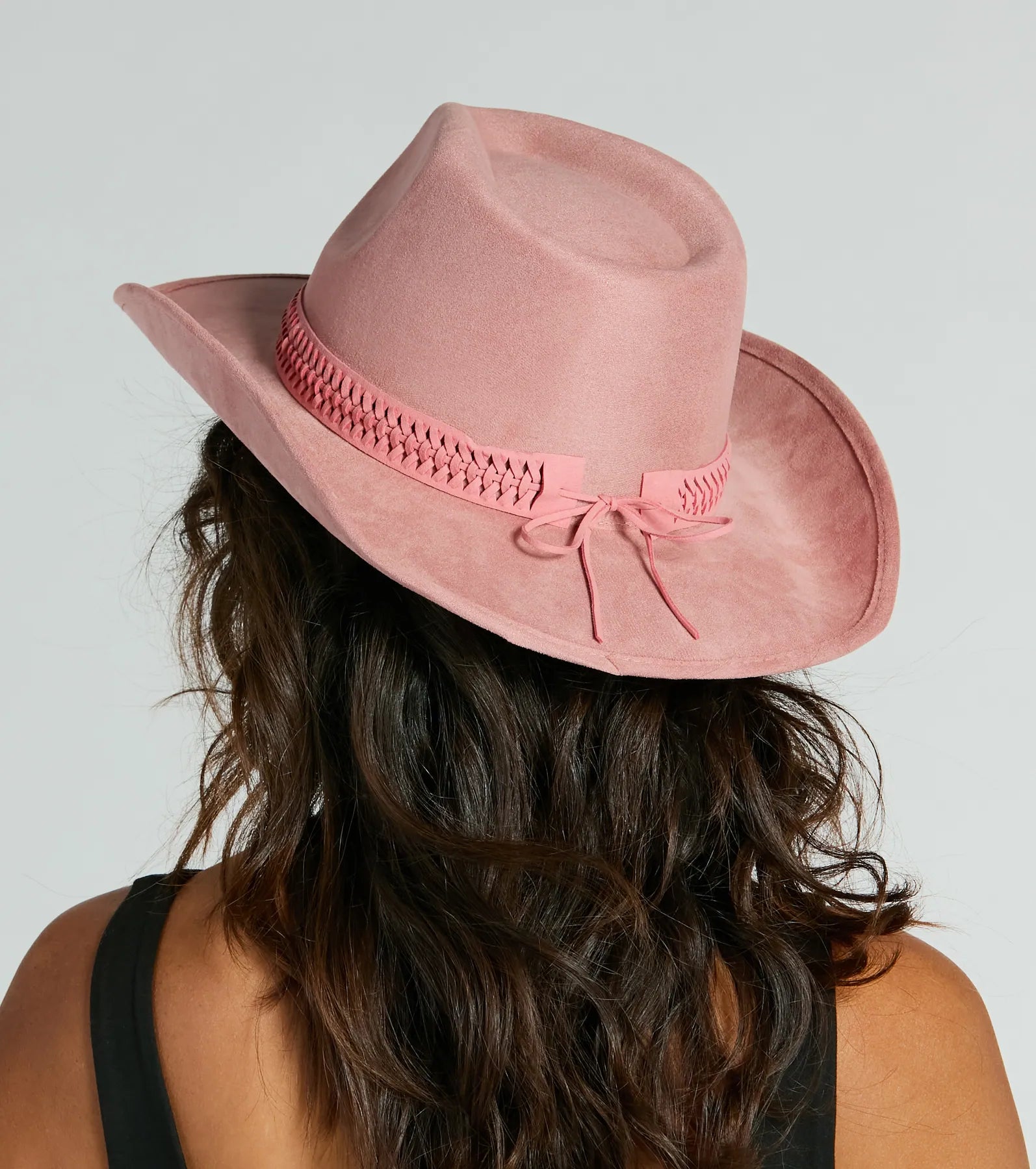 My Kind Of Rodeo Braided Faux Suede Cowboy Hat