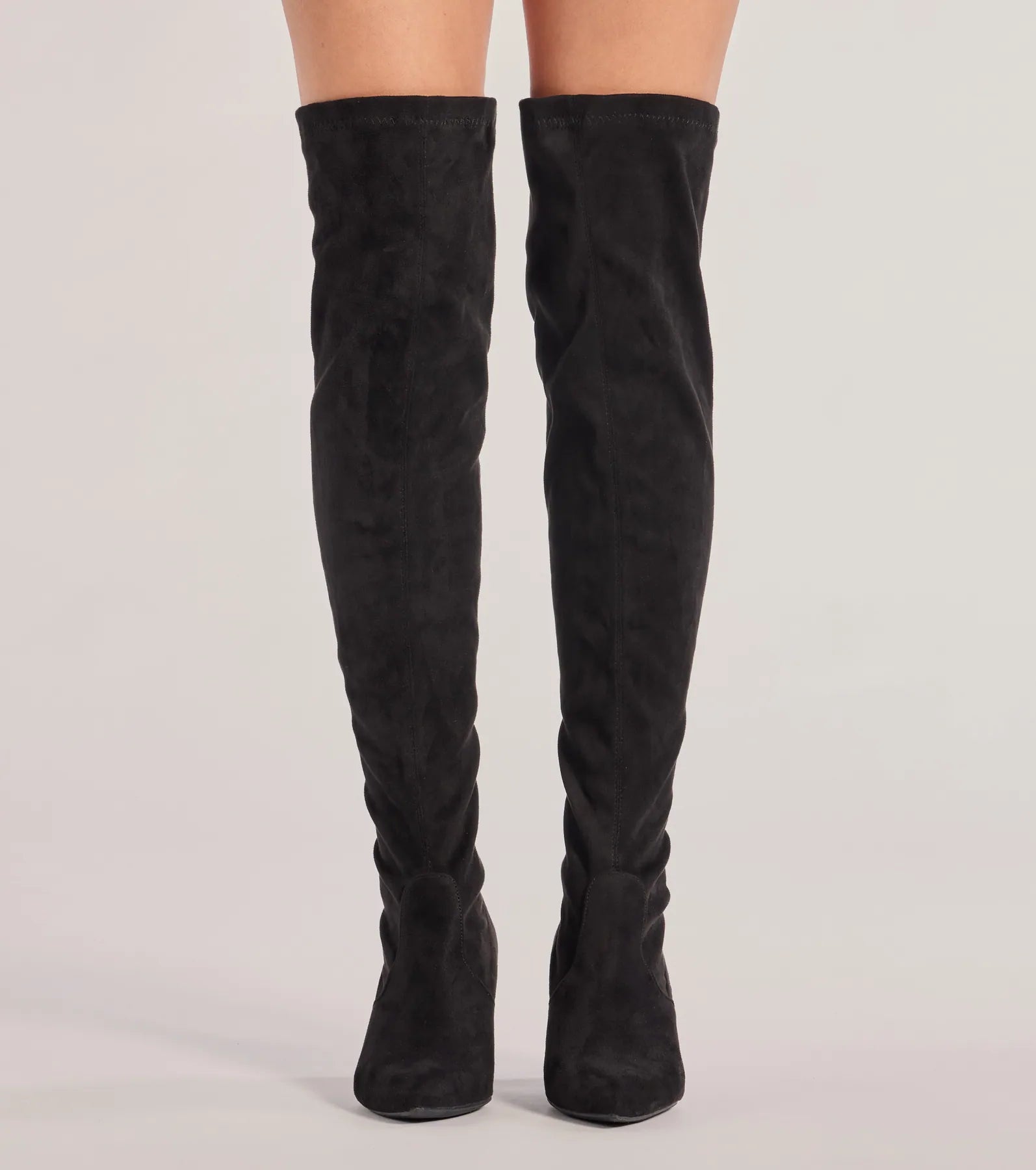 Feelin' Fab Faux Suede Over-The-Knee Boots