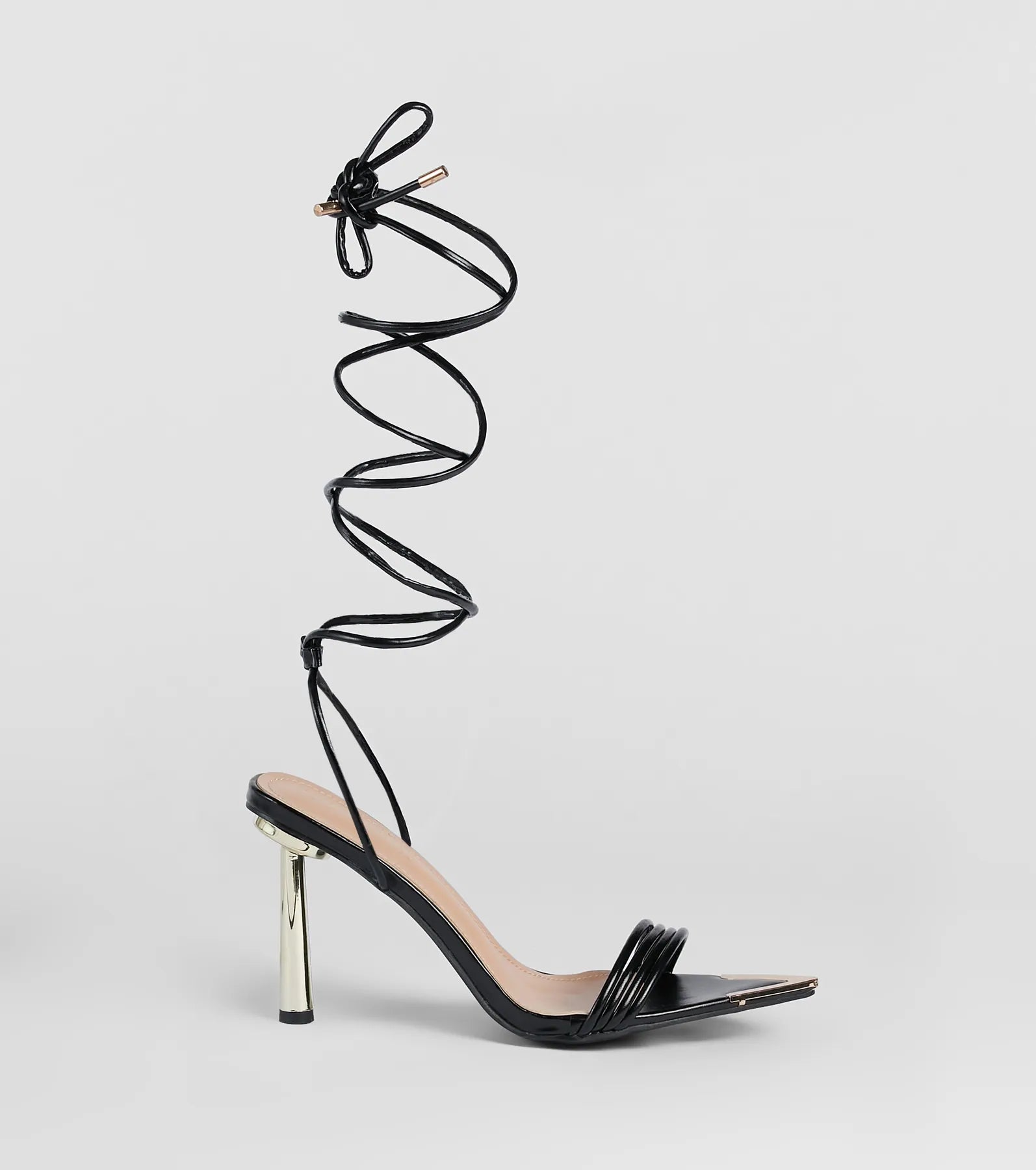 Laced Up In Sleek Style Strappy Stiletto Heels