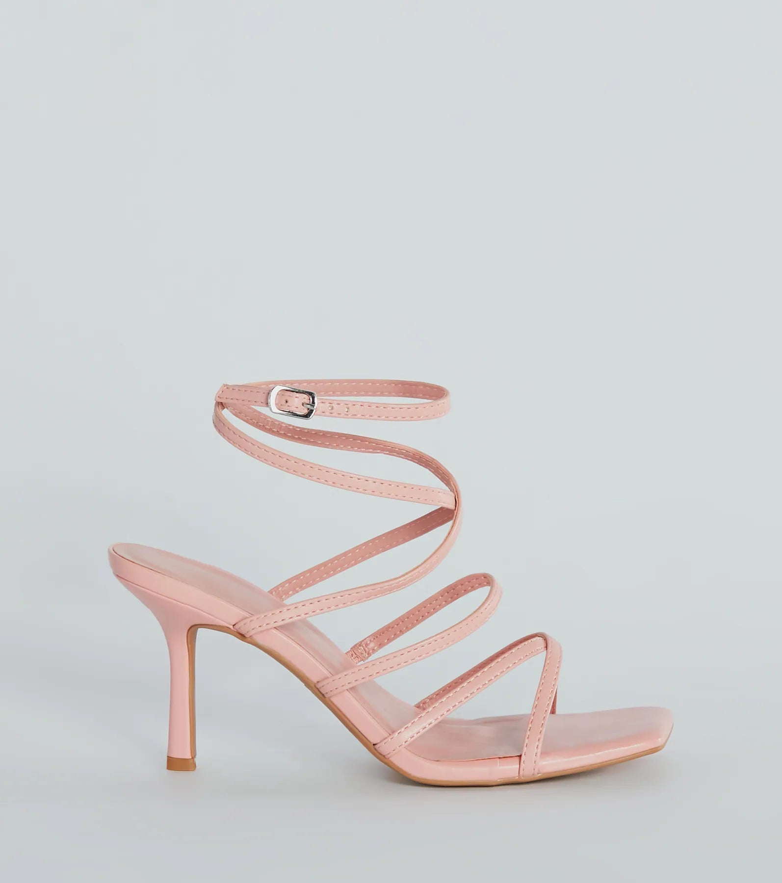 On Repeat Strappy Faux Leather Stiletto Heels