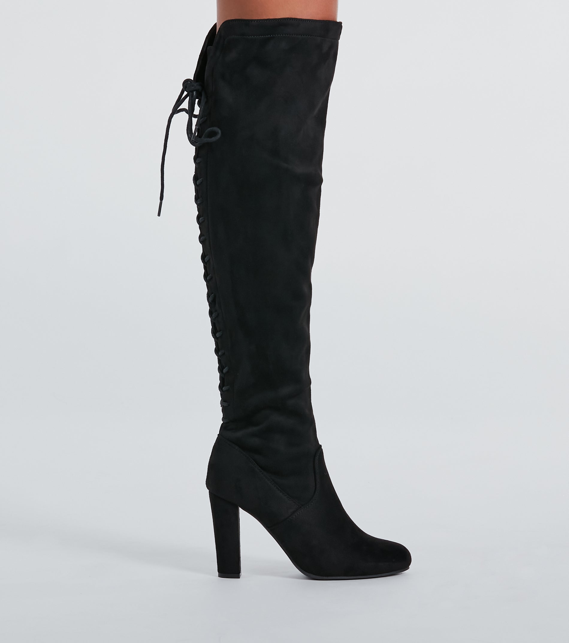 Strut Your Stuff Lace-Up Over-The-Knee Boots