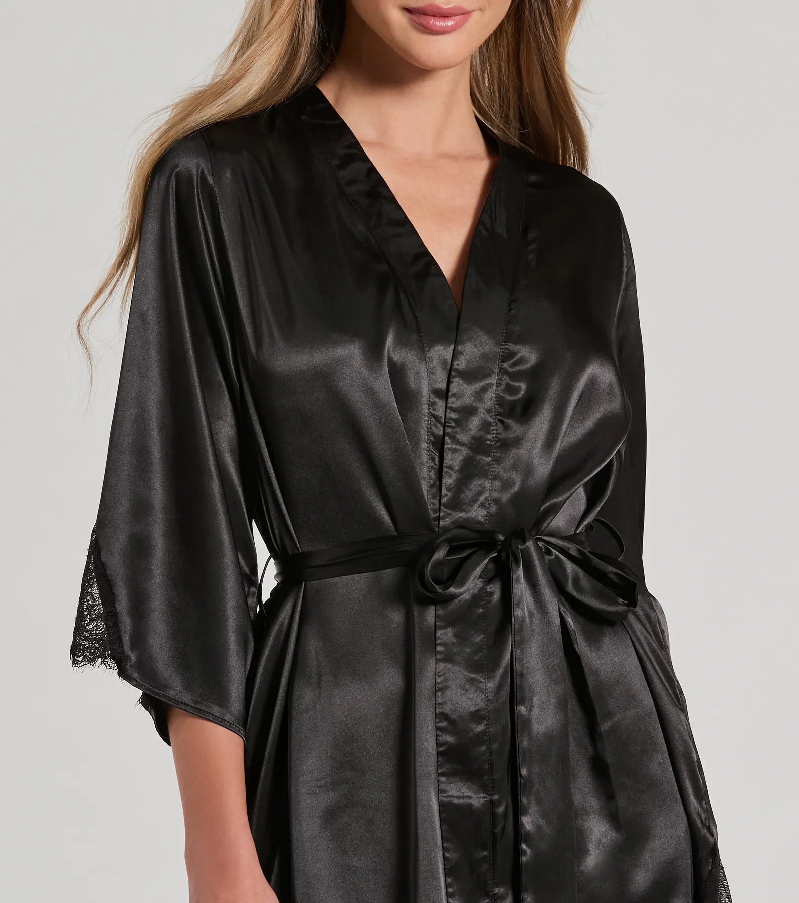 Say I Do Silky Satin And Lace Robe