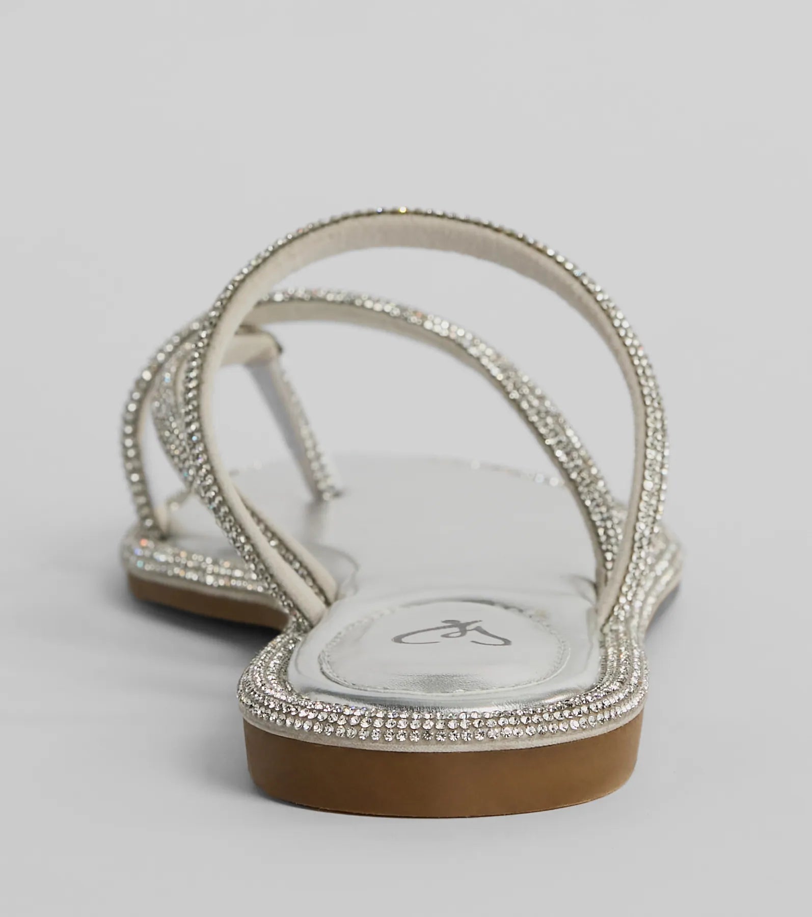 Bling It On Strappy Rhinestone Flat Sandals