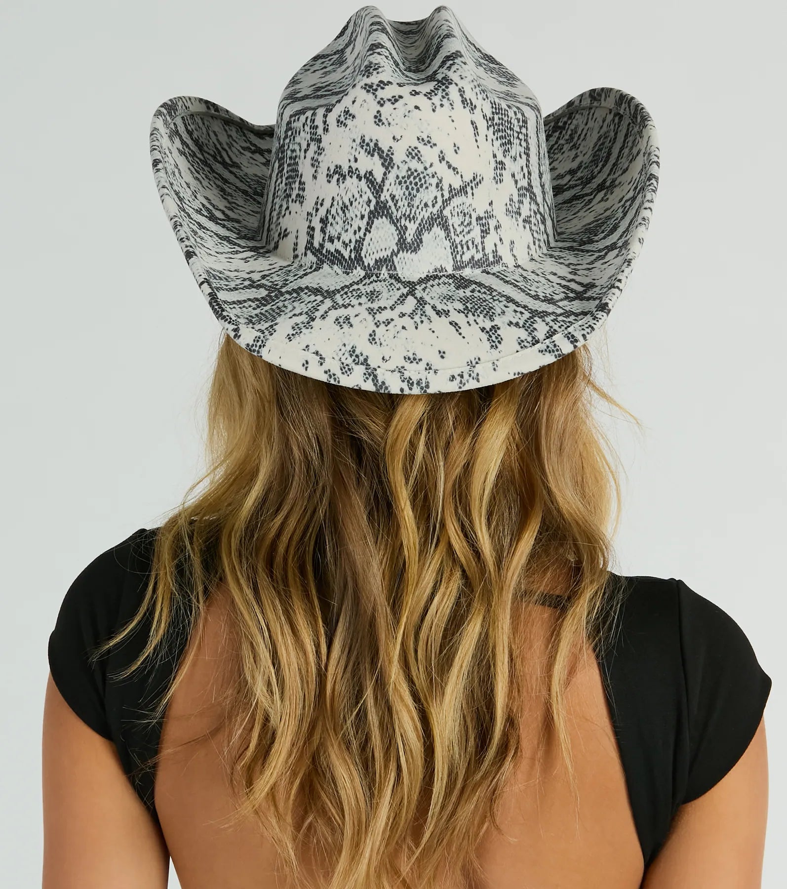 Sass Standoff Snake Print Cowboy Hat