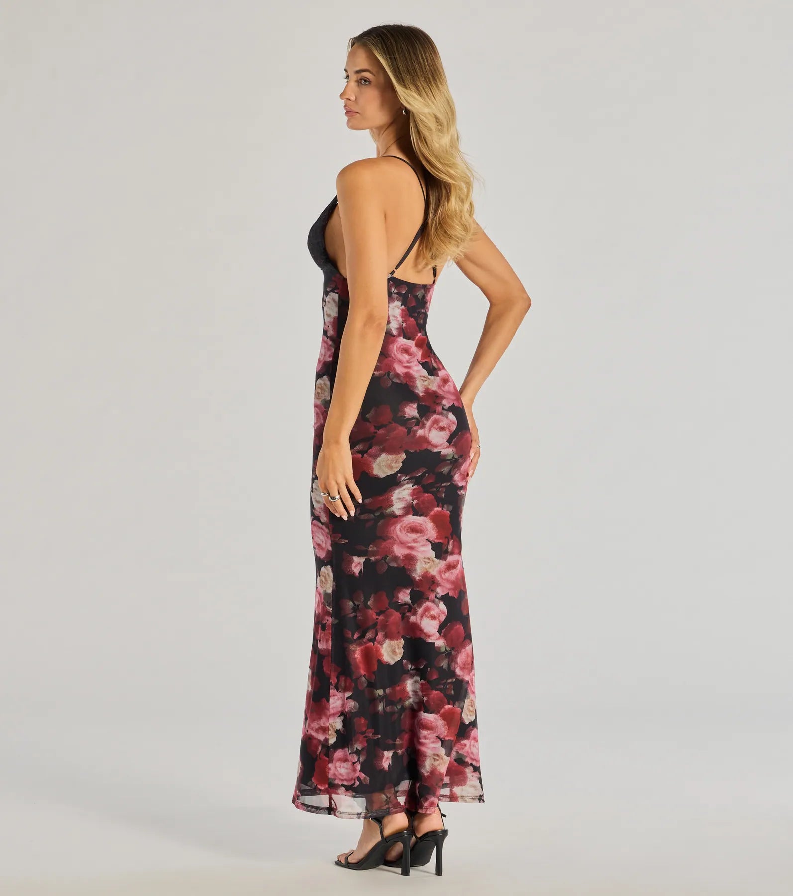 Whimsical Blooms Sleeveless Floral Maxi Dress