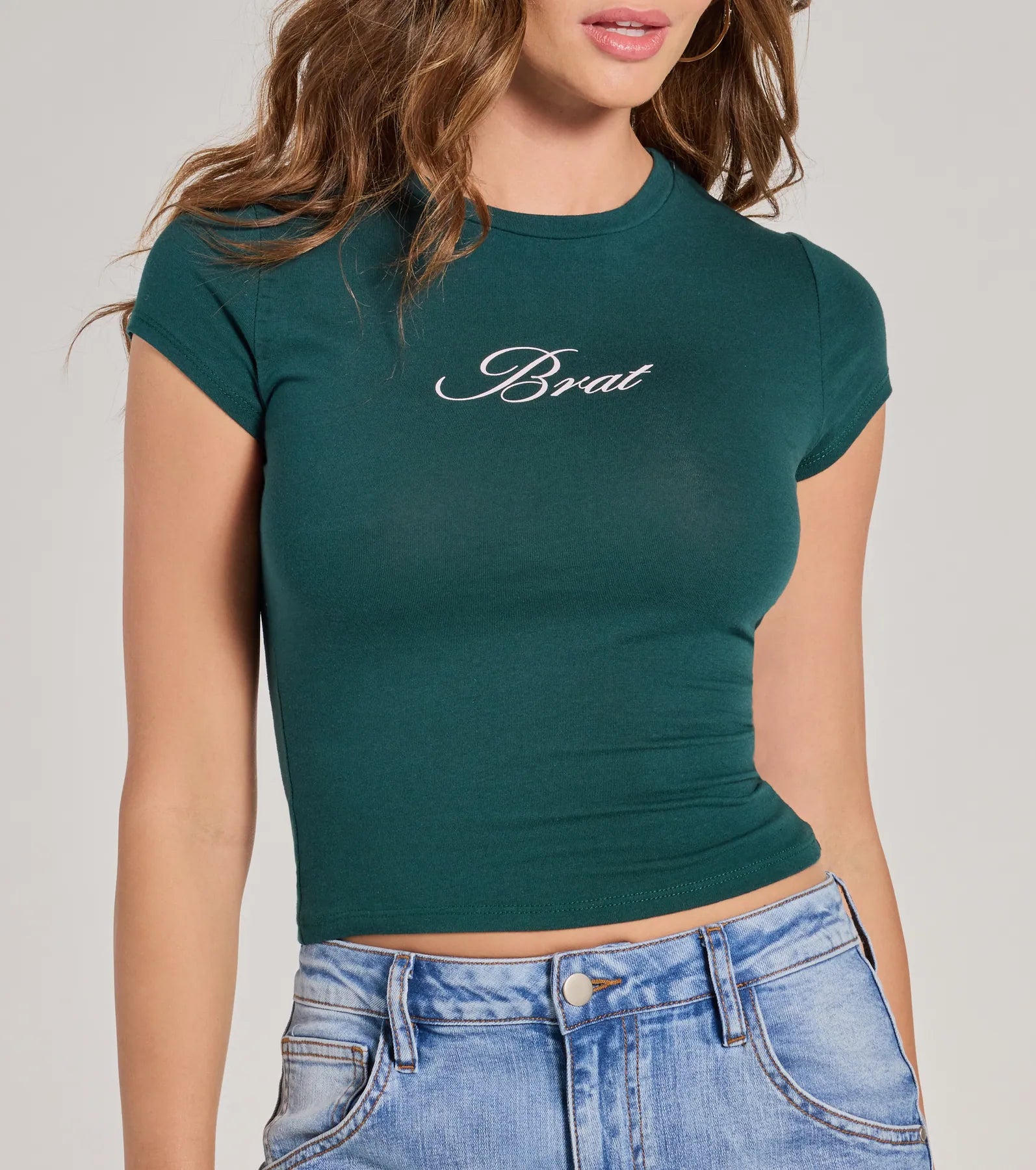 Brat Cropped Graphic Tee