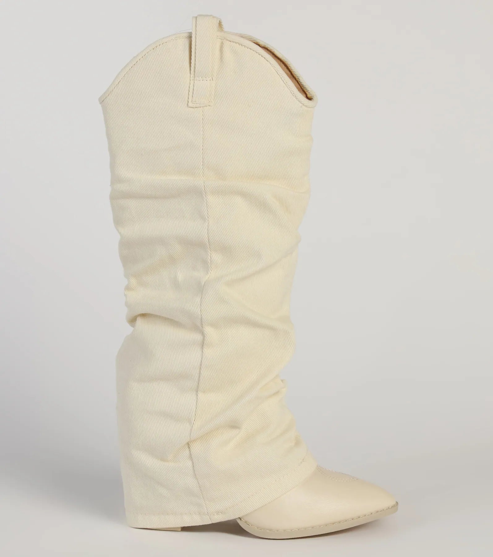 Denim Diva Fold-Over Western Boots