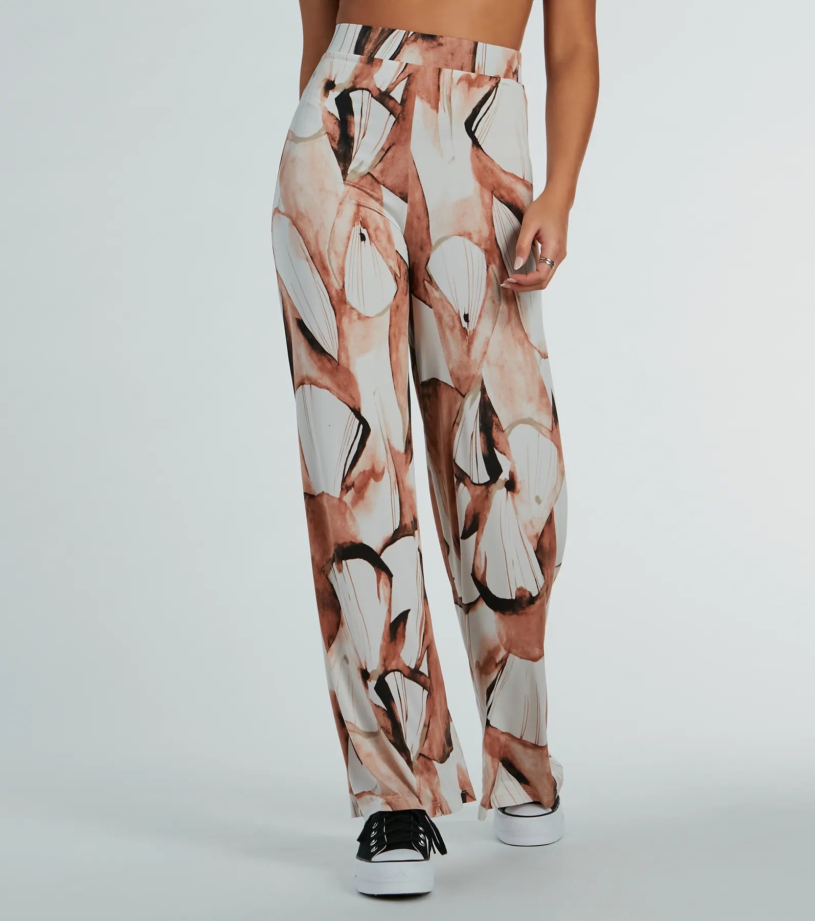 Like A Work Of Art Abstract Wide Leg Palazzo Pants