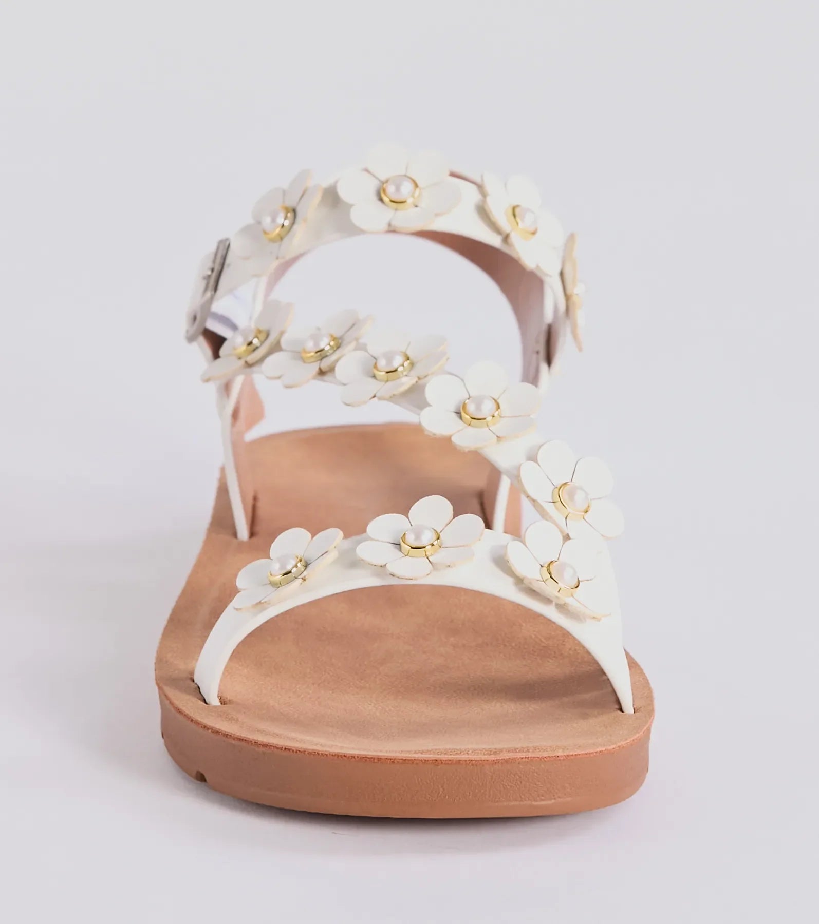 Floral Cutie Strappy Faux Leather Sandals