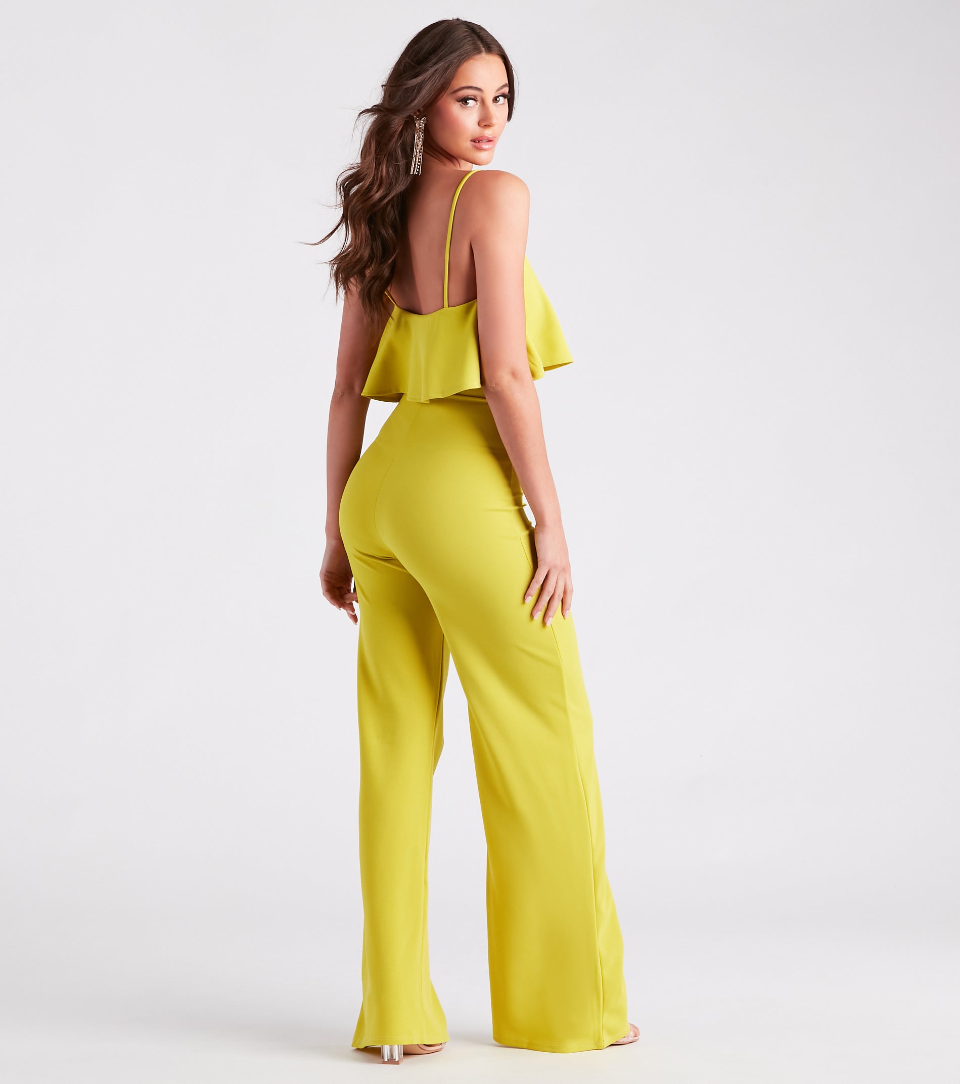 Shake Things Up Ruffled Wide-Leg Jumpsuit