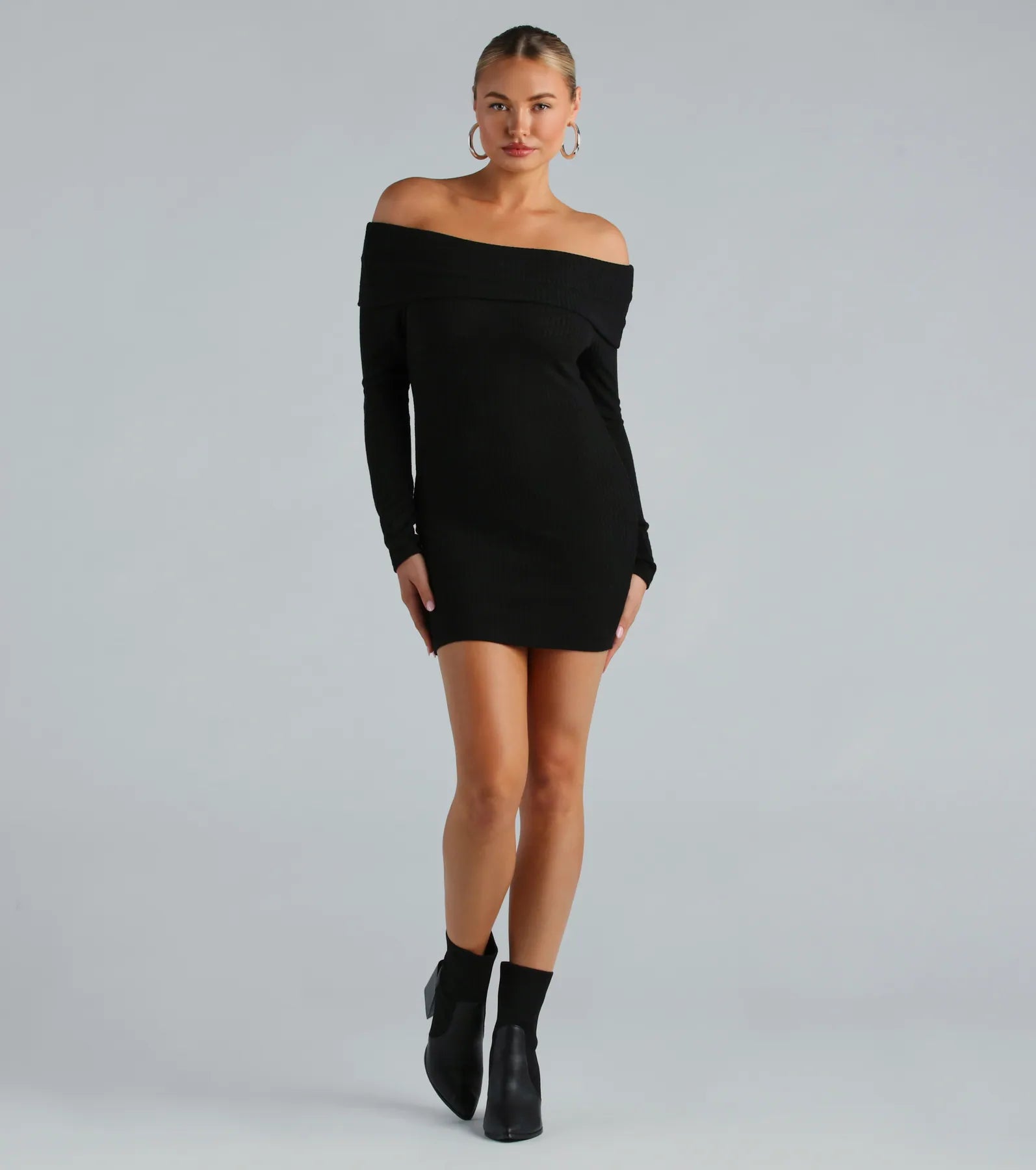 Essential Chic Off-The-Shoulder Mini Dress