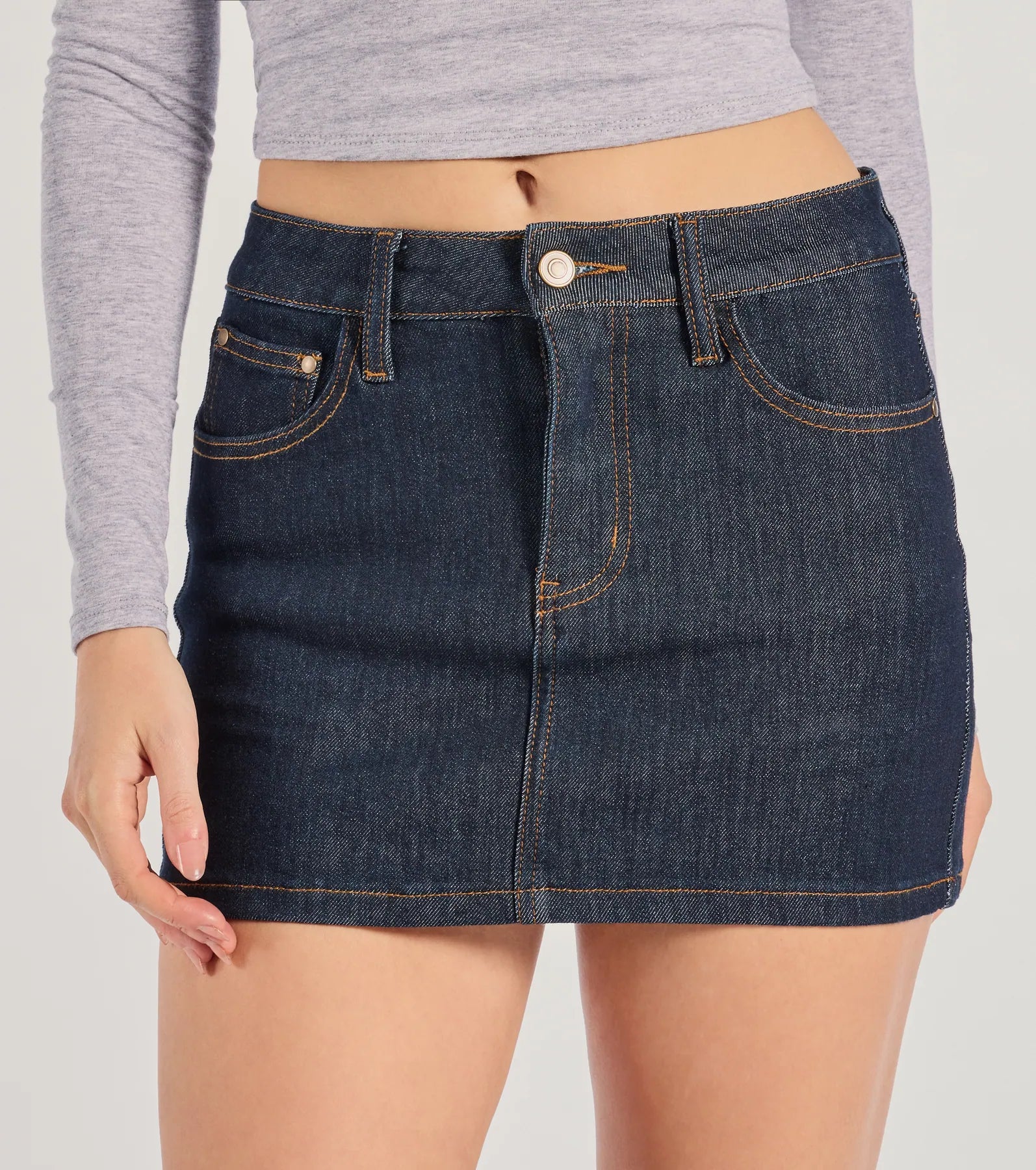 Classic Staple Denim Mini Skort