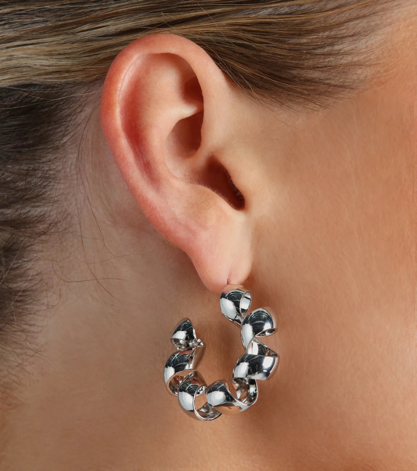 Twist Of Desire Hoop Earrings