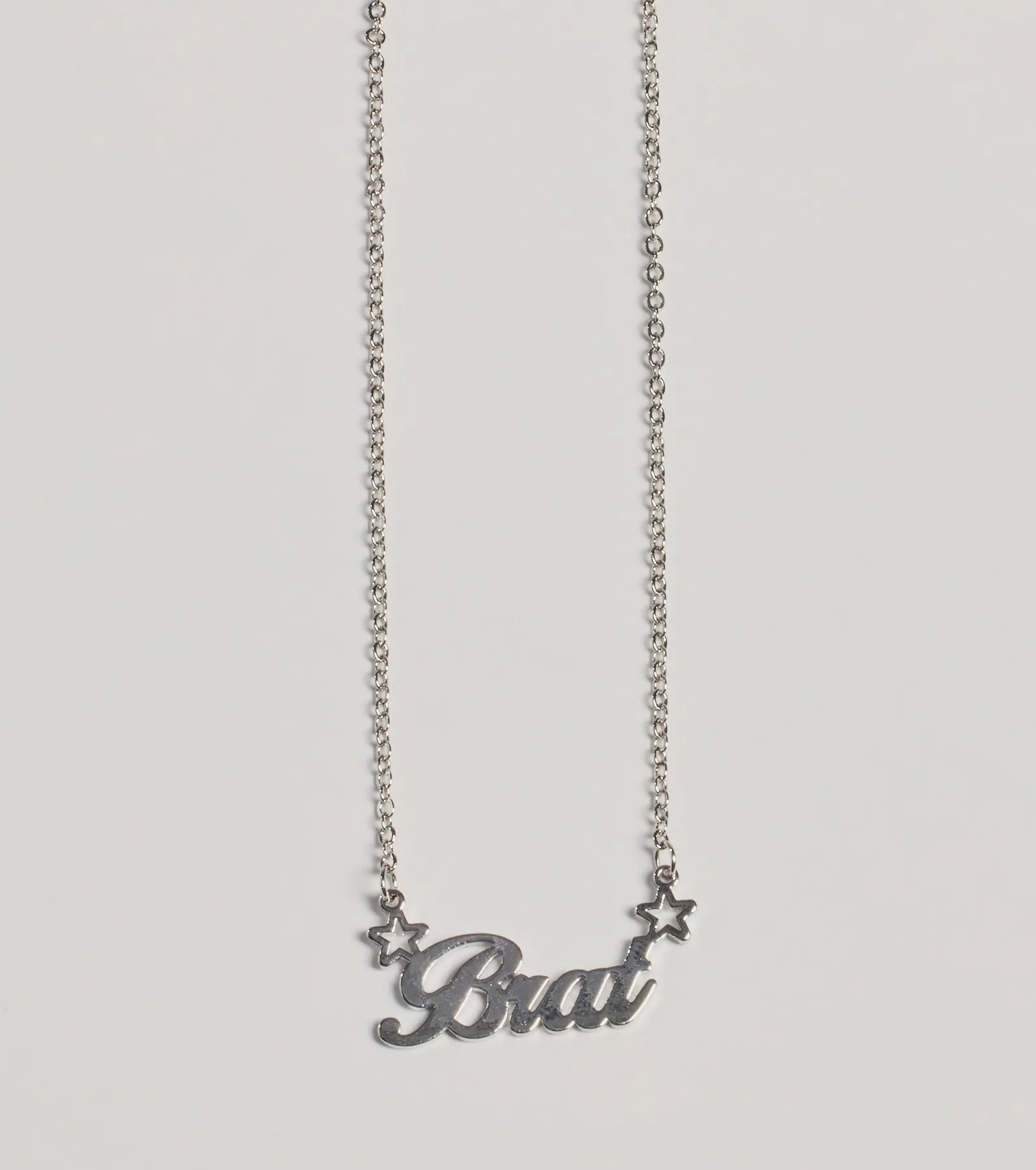 Brat Script Dainty Chain Necklace