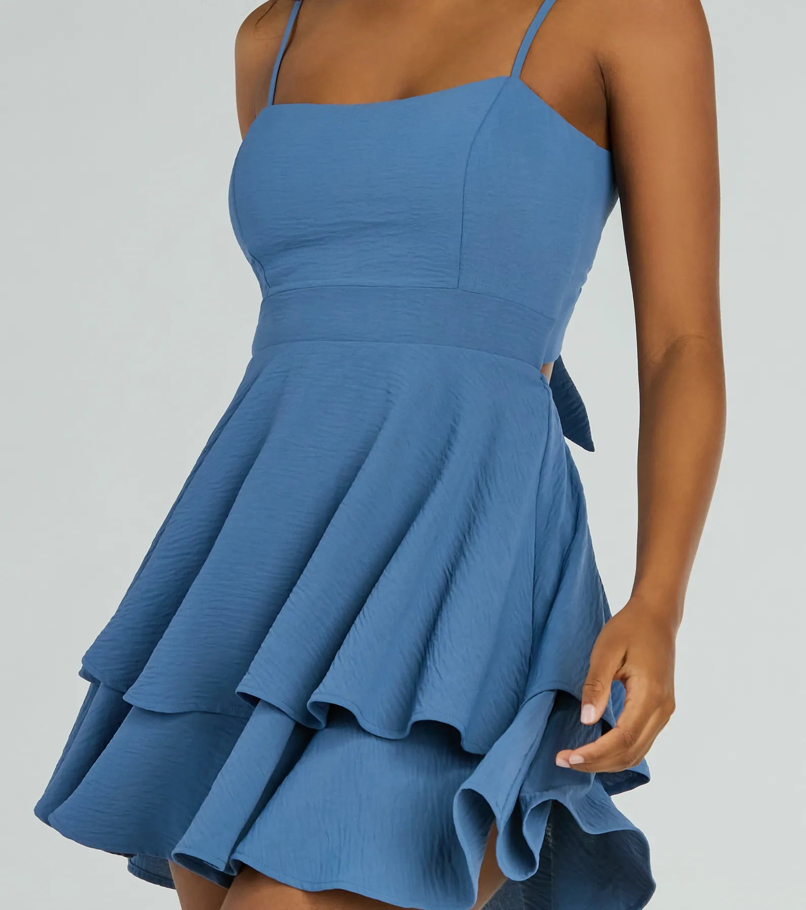 Divine Cutie Tie-Back Ruffled Skater Dress