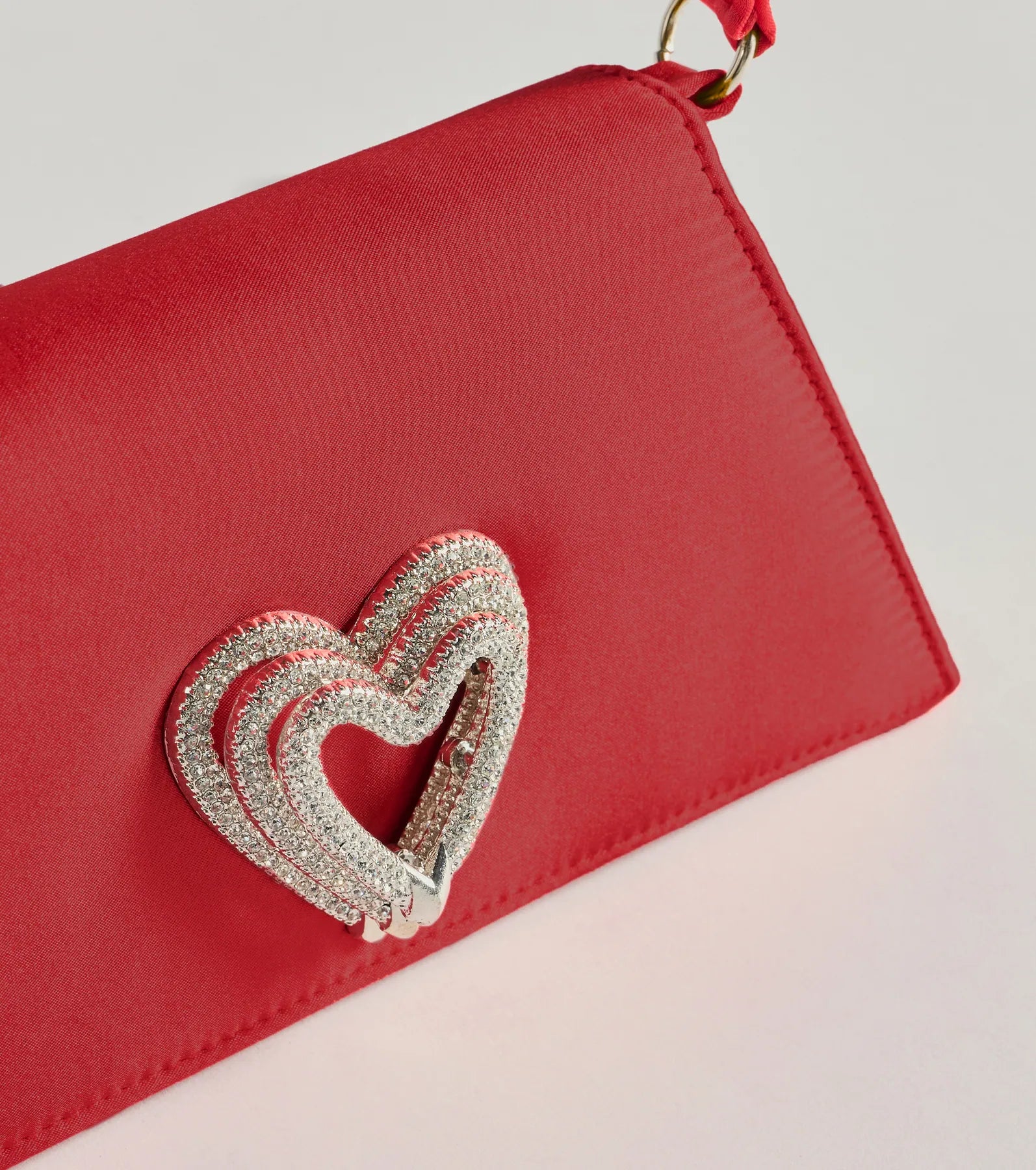 Sparkle Romance Rhinestone Heart Handbag