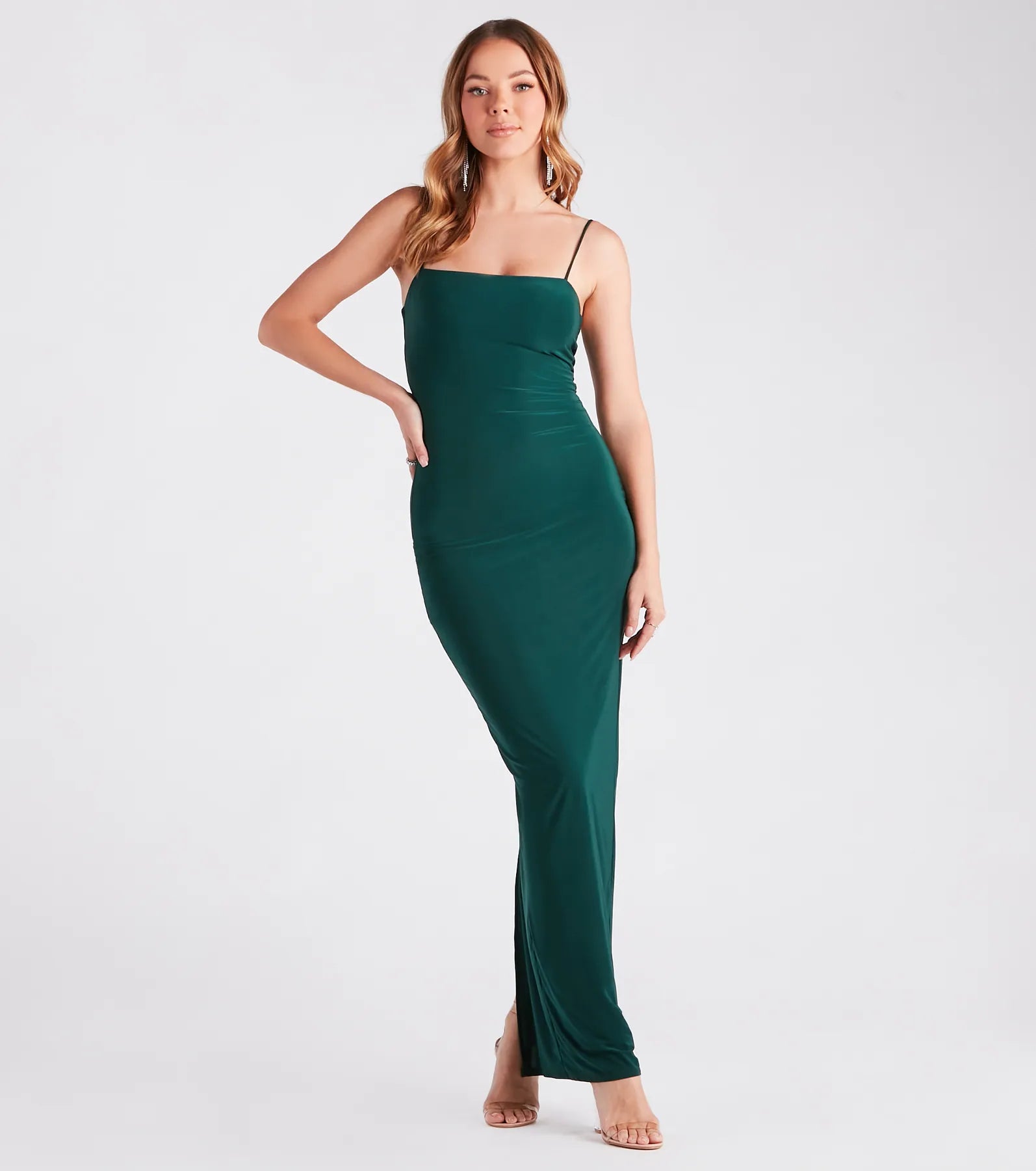 Set The Curve Square Neck Maxi Dress