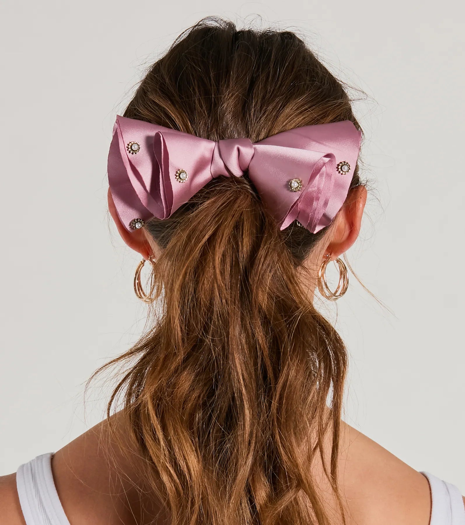 Pretty And Polished Satin Bow Barrette