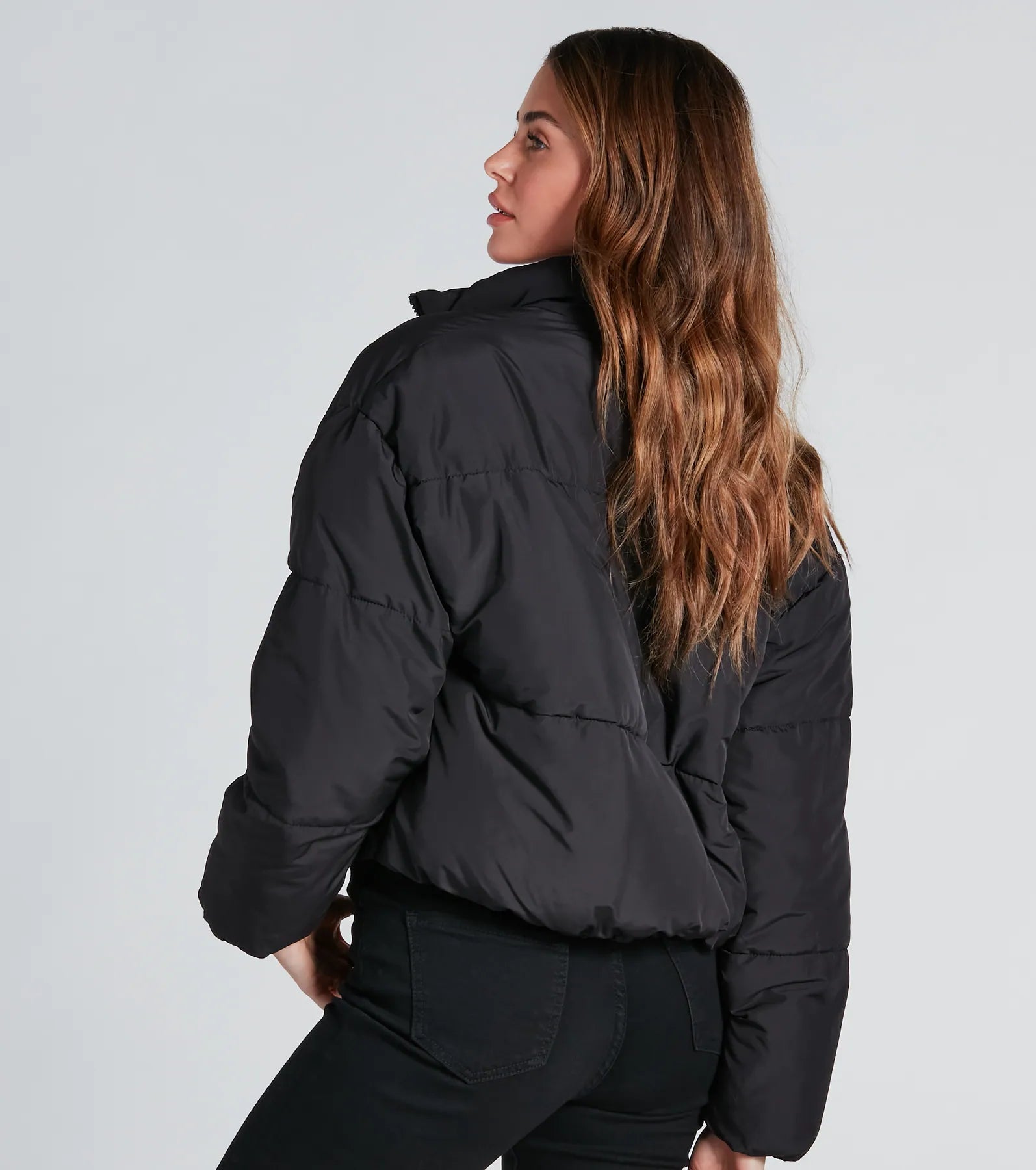 Cute Aesthetic Cargo Puffer Jacket