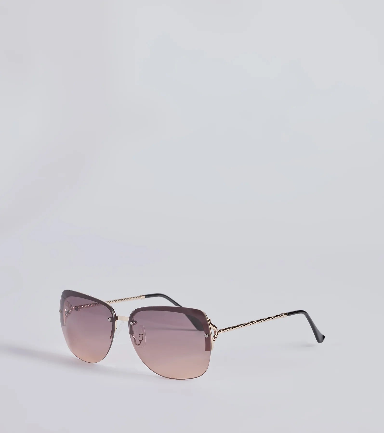 Level Up Rimless Rectangle Sunglasses